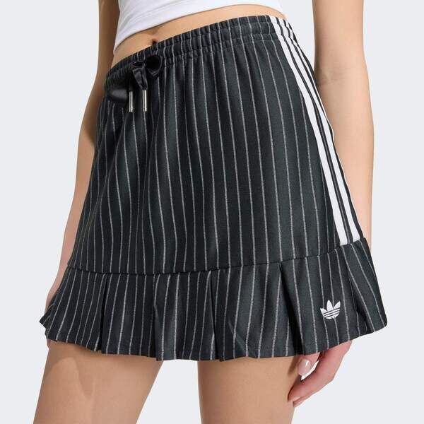 Adidas 愛迪達 Skirt KR9587 女 運動裙 短裙 金屬感線條 穿搭 黑