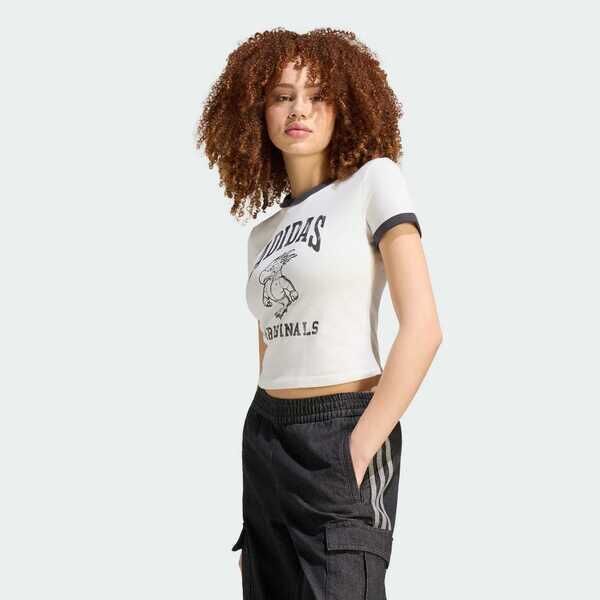 Adidas 愛迪達 Tee KR7088 女 T恤 運動上衣 休閒短袖 印花 白