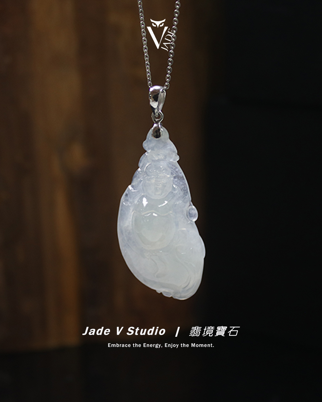 【JadeV｜翡境寶石】糯冰 白翡 彌勒佛 翡翠