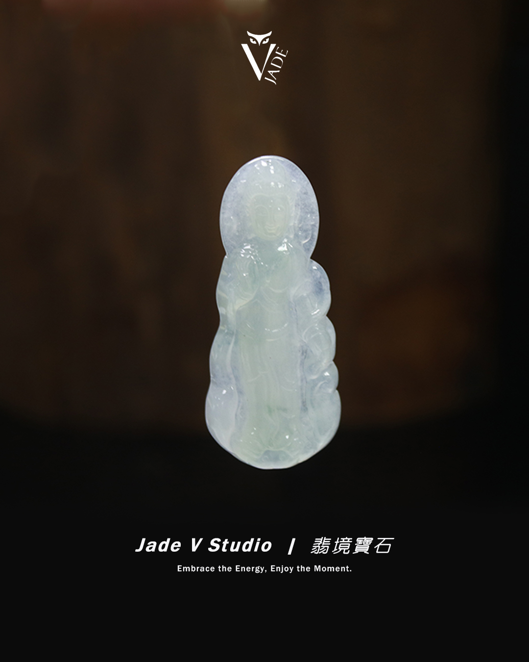 【JadeV｜翡境寶石】糯冰 淡綠 觀音 翡翠
