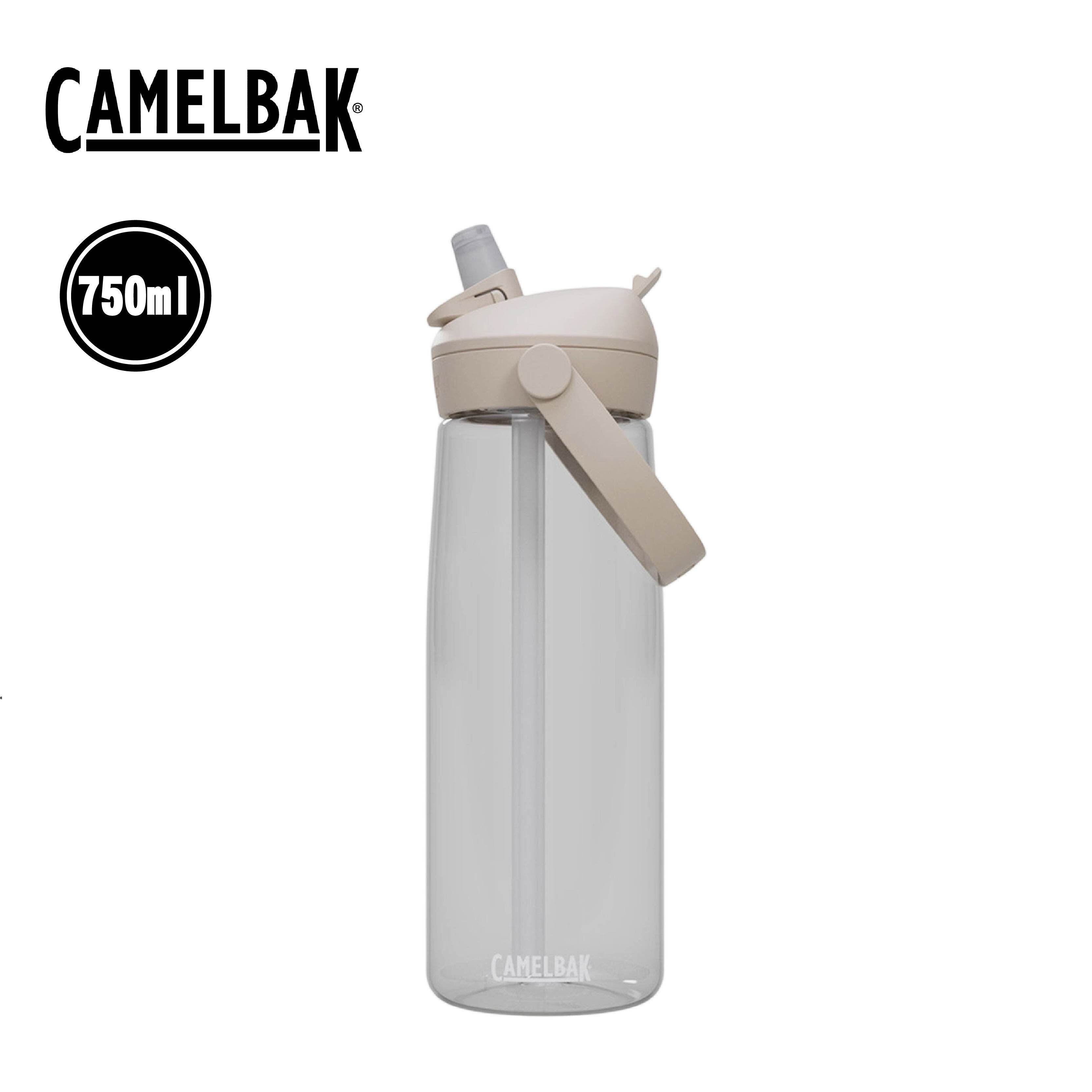 CamelBak 美國 Flip Straw吸管水瓶 750ml (晶透白) 52CB2853102