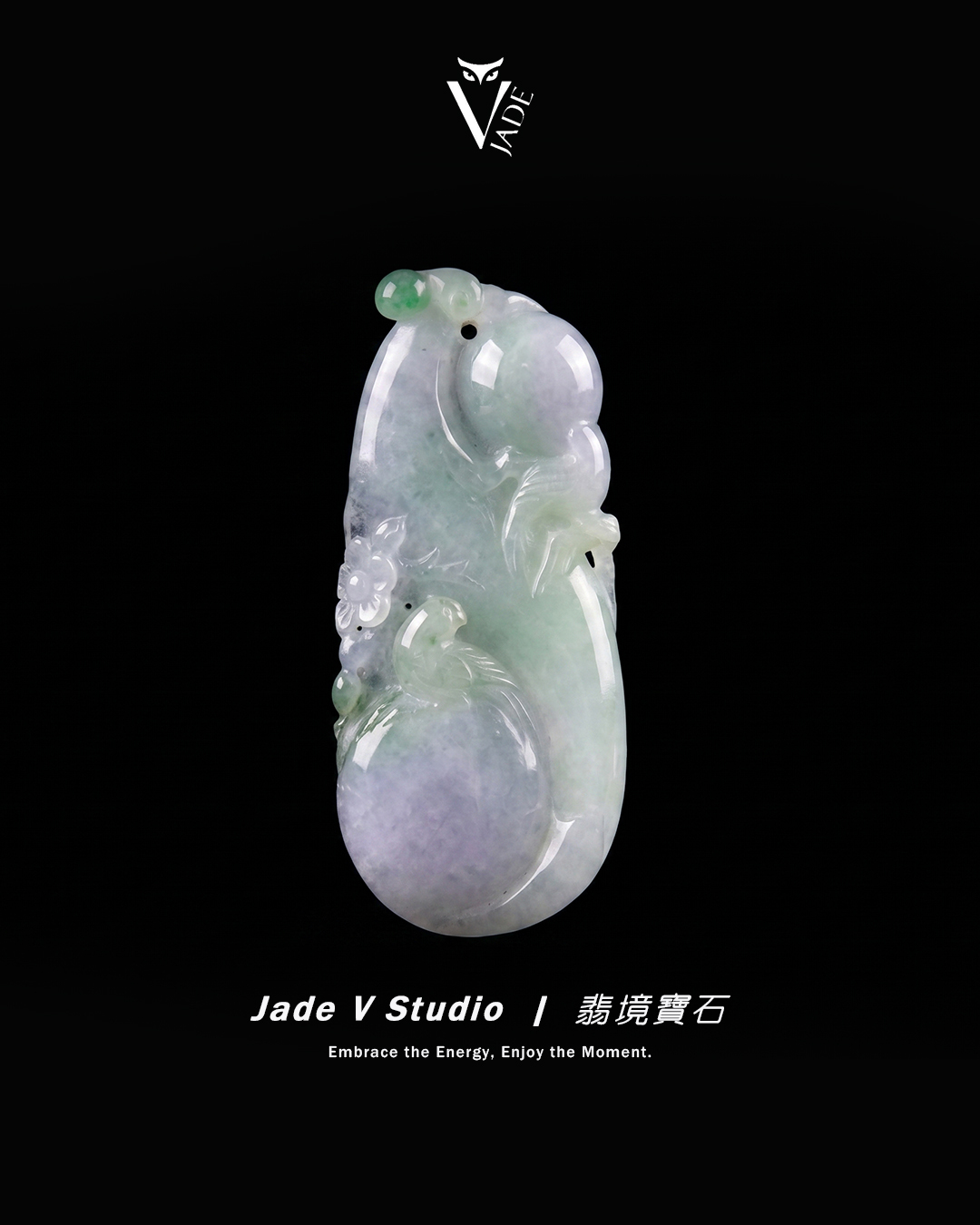 【JadeV｜翡境寶石】糯冰 雙彩 花香鳥語 翡翠