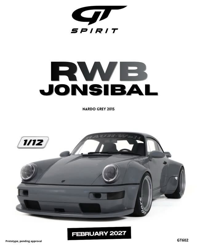 預訂 (訂金$300) (預訂價$1602) : 1/12 GT SPIRIT RWB JONSIBAL NARDO GREY 2015 (GT602)