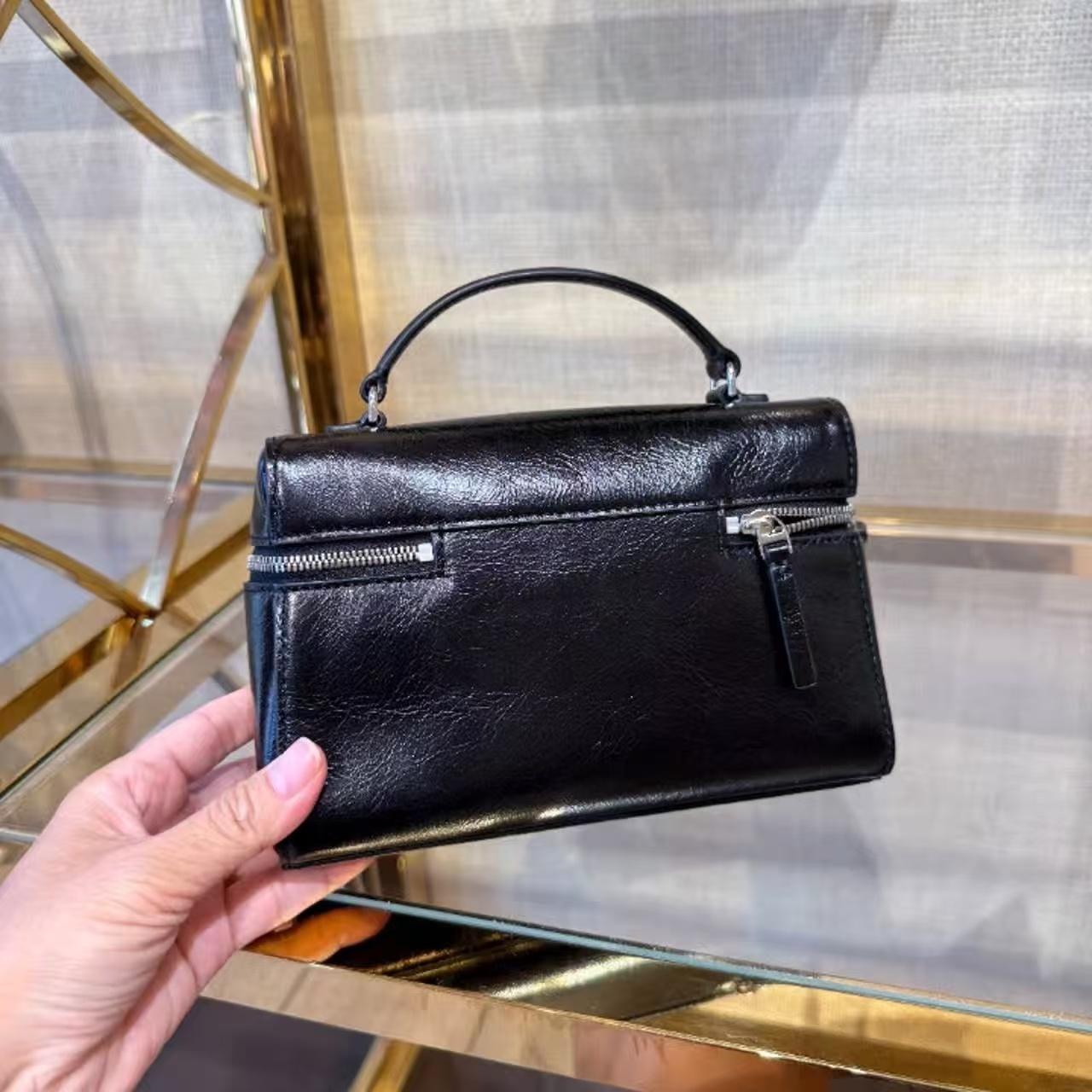 【預購】Tory Burch N090708 Rory Glazed 兩用手提包 (黑色)