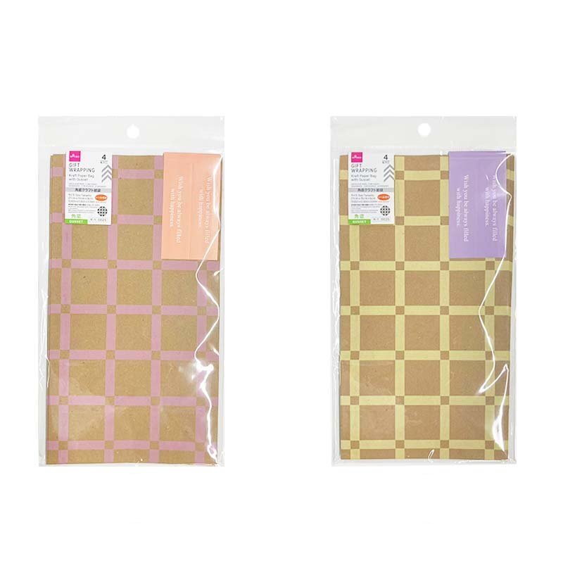 紙袋/附貼紙 柔和色 4入 15×27×9cm