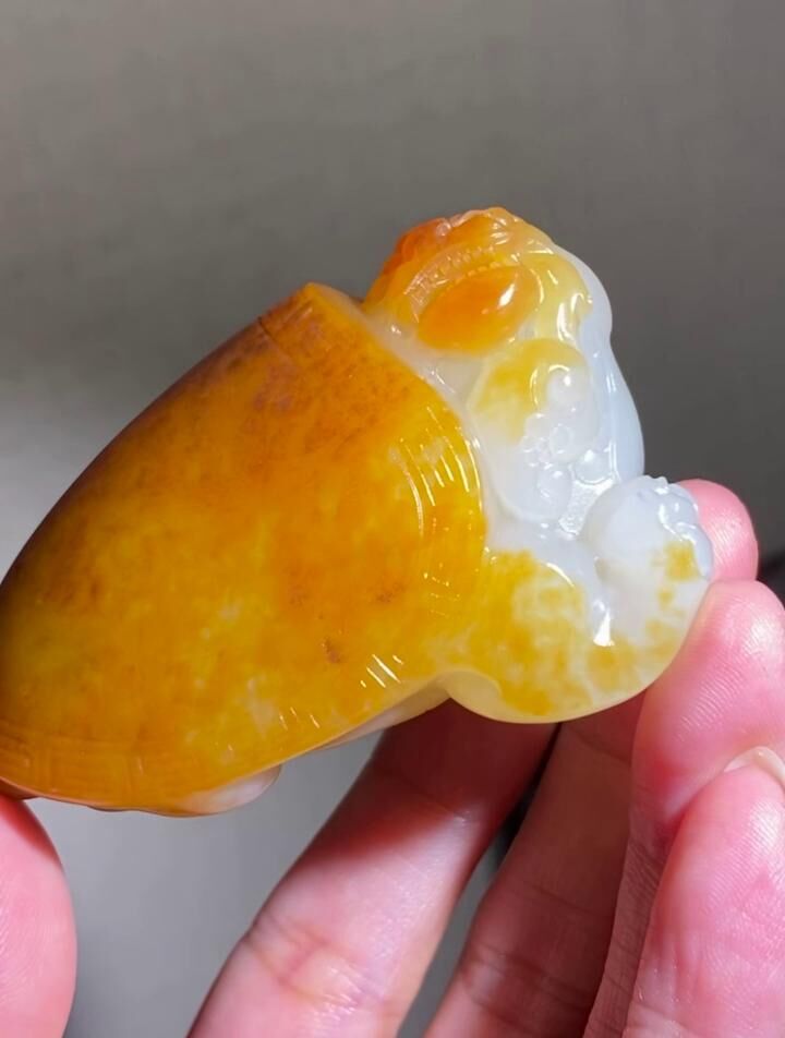 和田玉籽料龍龜,天然和田玉軟玉