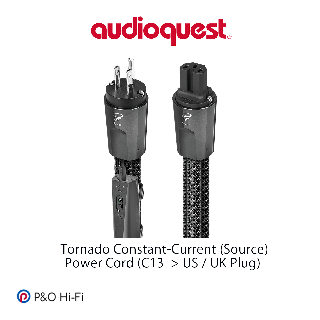 AudioQuest Tornado Constant-Current (Source) Storm Series (風暴系列) 3 極 C13 電源線 (美式/英式) (2米)