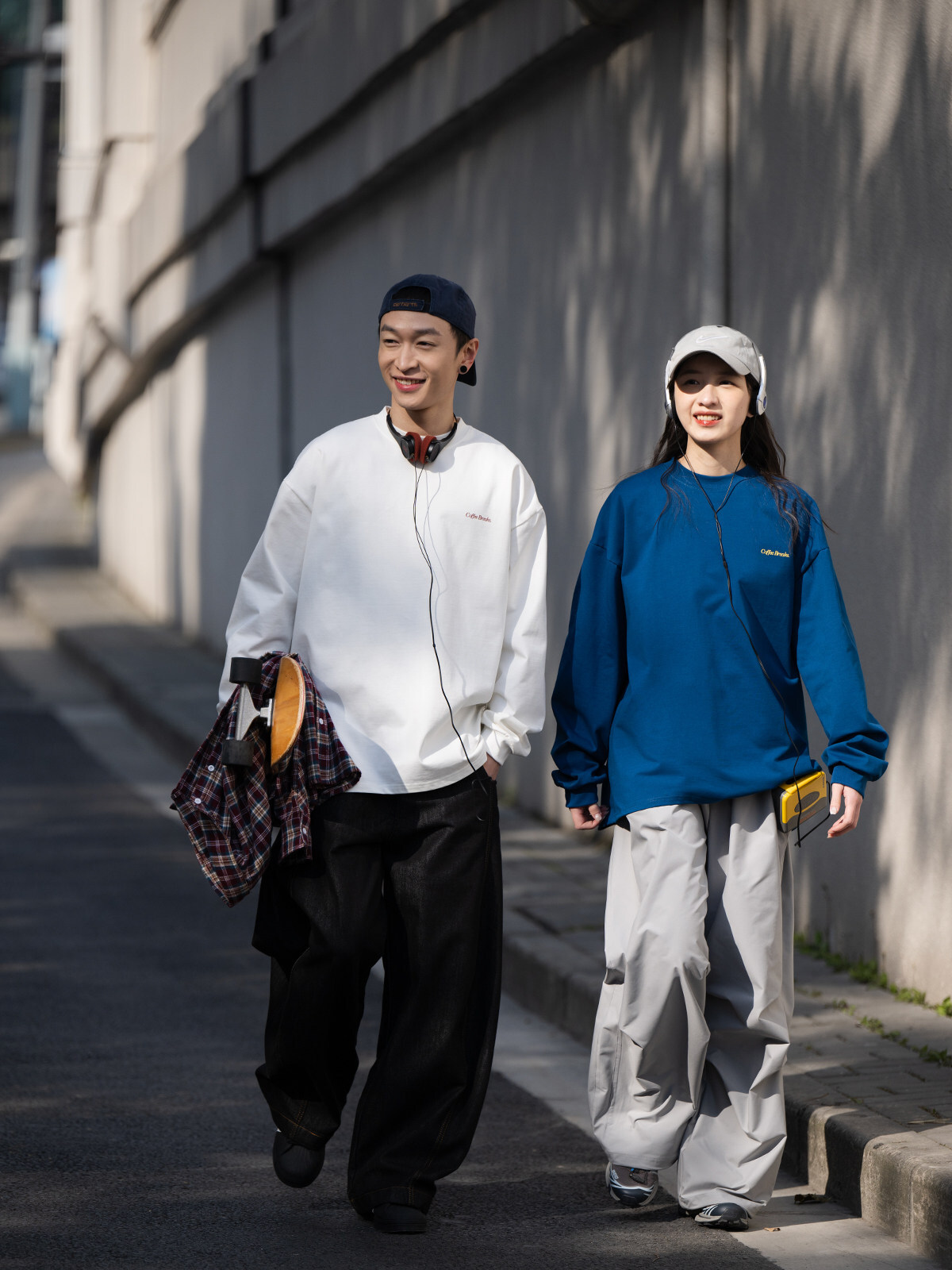 #預購 BELLKENIDEA 背後復古 主題標語印花 純棉圓領寬鬆重磅長袖 三色 BK233