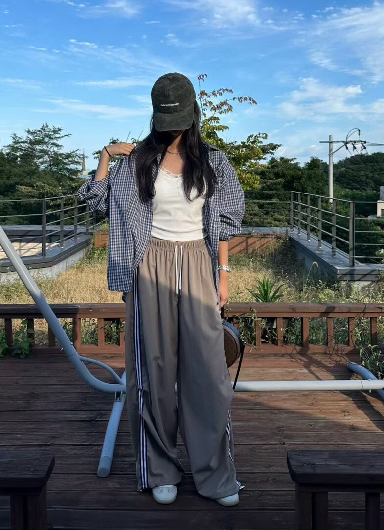 側白槓休閒褲