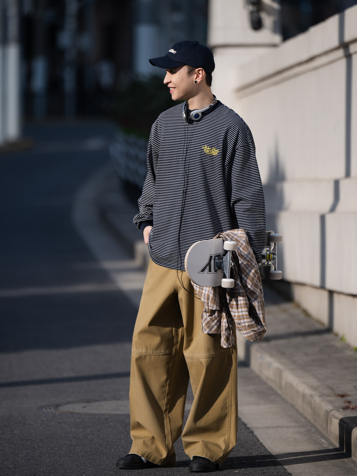 #預購 BELLKENIDEA 經典復古條紋 百搭休閒純棉圓領長袖 兩色 BK353