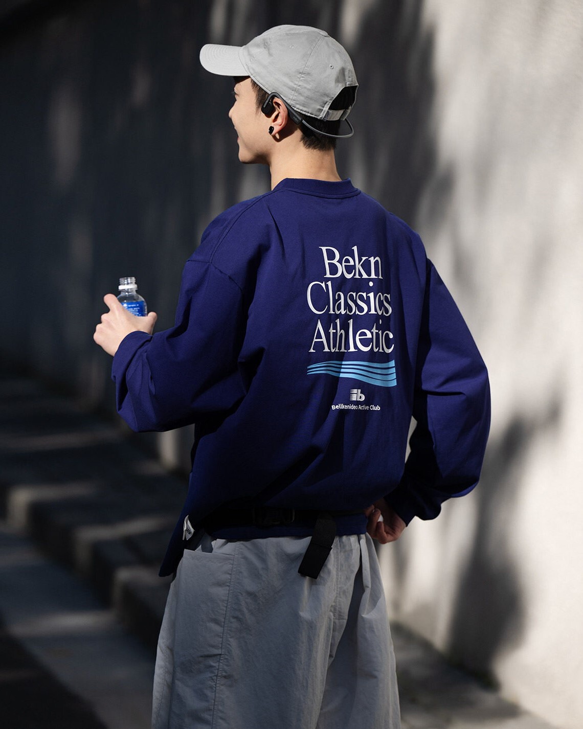 #預購 BELLKENIDEA 城市運動 基礎背後印花 索羅娜速乾涼感 寬鬆廓形長踢 三色 BK222