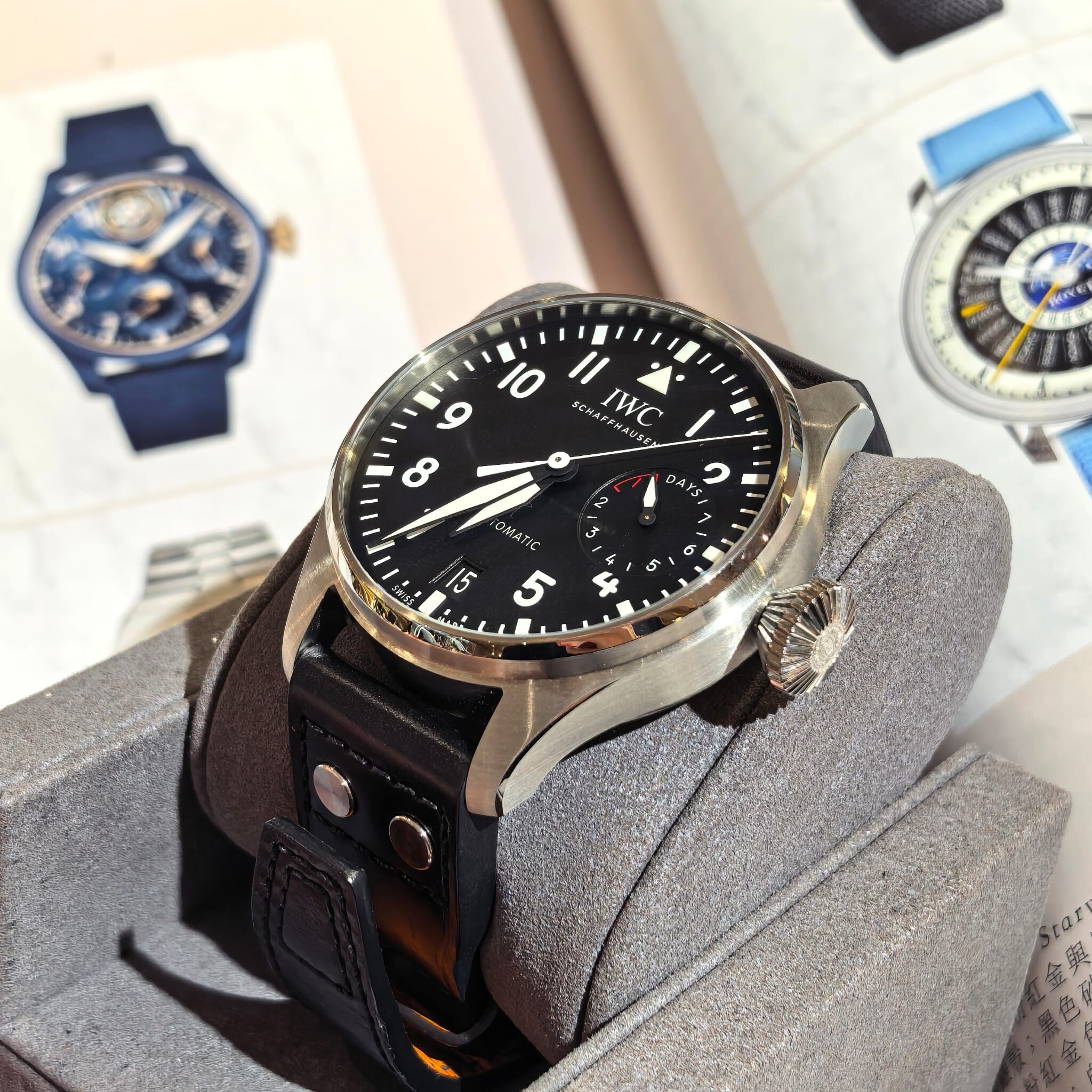 98%NEW二手IWC萬國 PILOTS 飛行員系列 IW501001 限量版 46MM 黑色皮帶 #IWC #香榭站正品