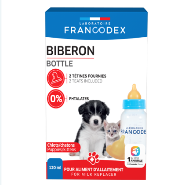 Francodex 貓狗合用 奶瓶套裝．120ml