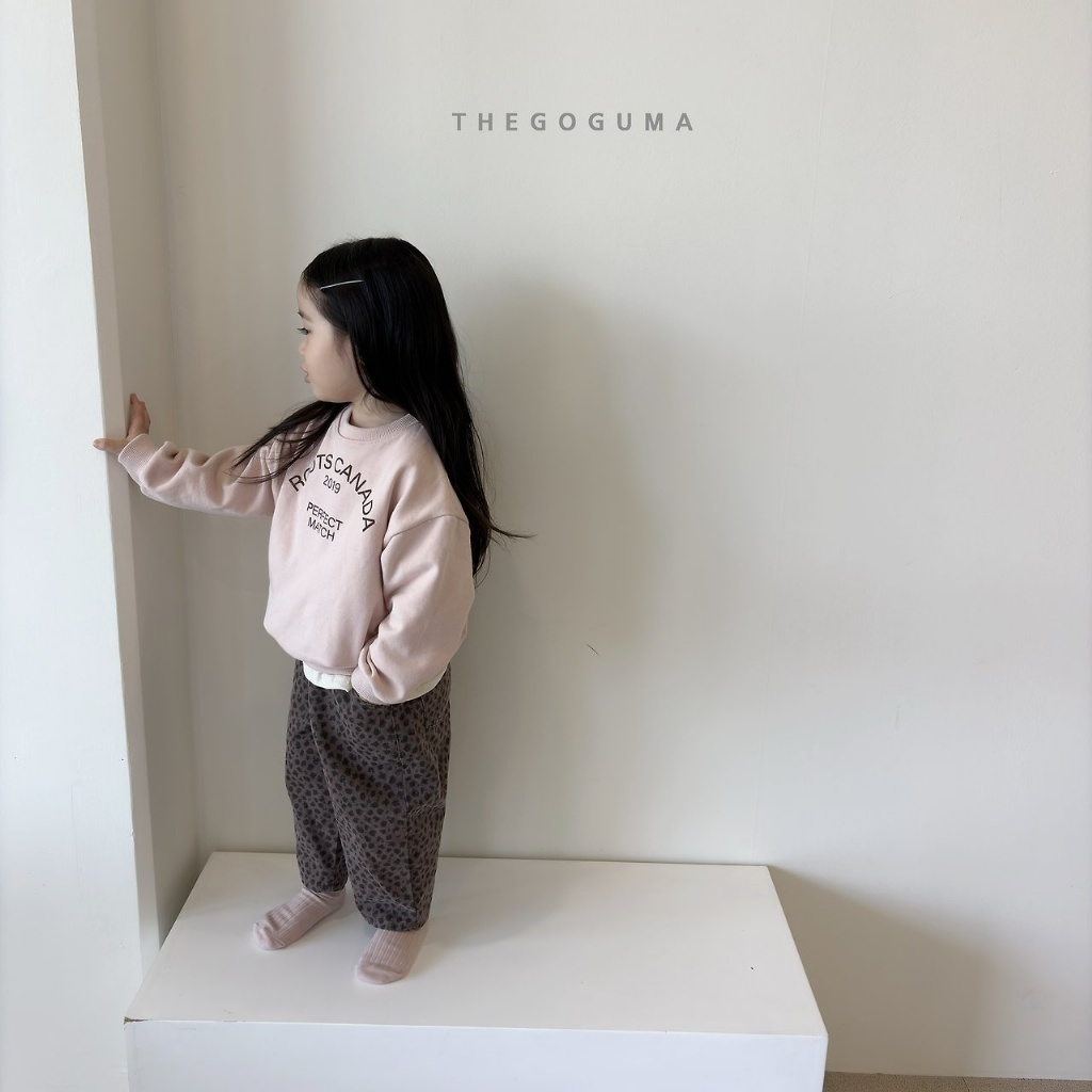 正韓秋the_goguma 兩色豹紋錐形褲