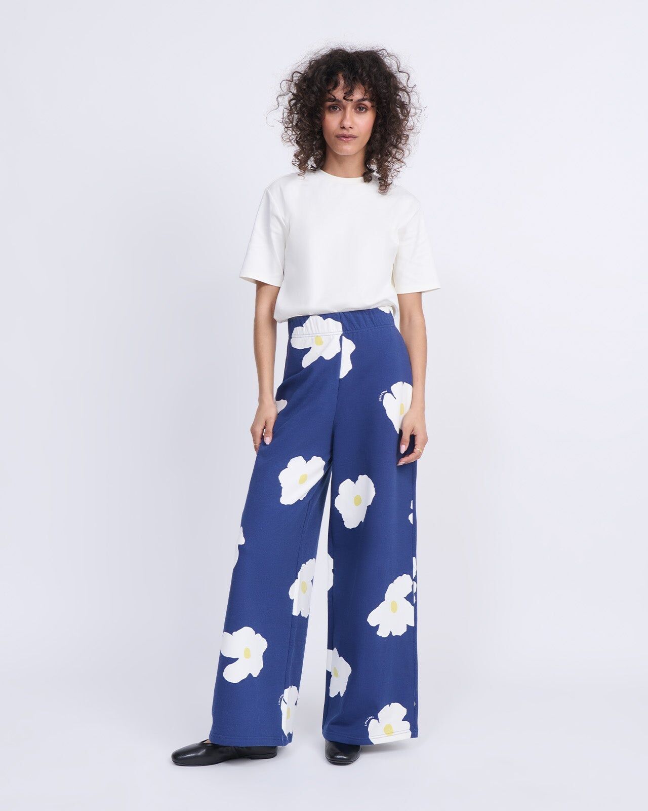 Pauline Organic Cotton Pants — Fleur Bleue | émoi émoi