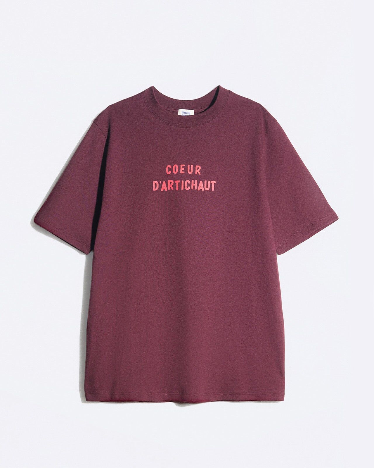 Cœur d'Artichaut Organic Cotton T-shirt — Merlot | émoi émoi