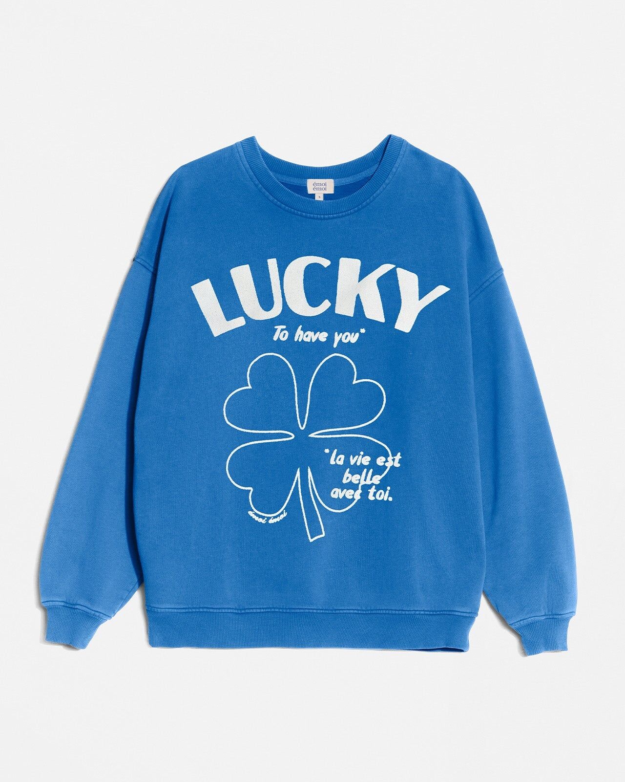 Lucky Organic Cotton Sweatshirt — Blue | émoi émoi