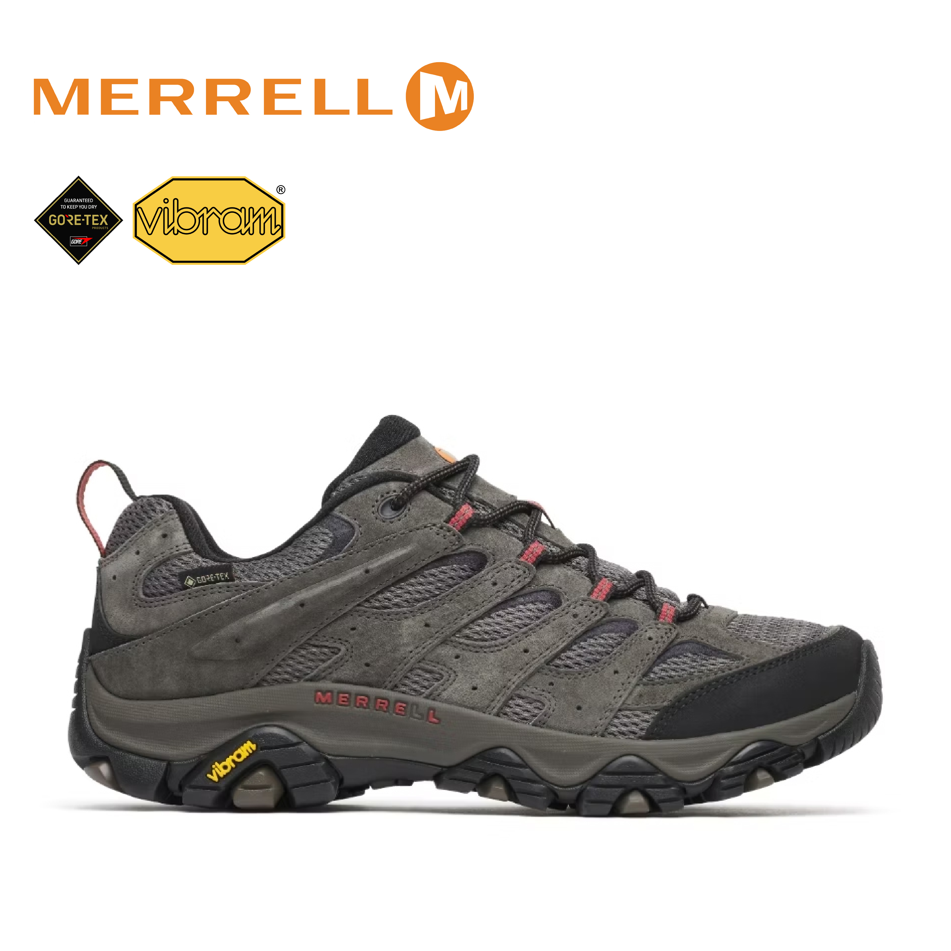 MERRELL 美國 MOAB 3 GTX 防水登山健行鞋 寬楦版 男款 (深灰色) 33ML36263W