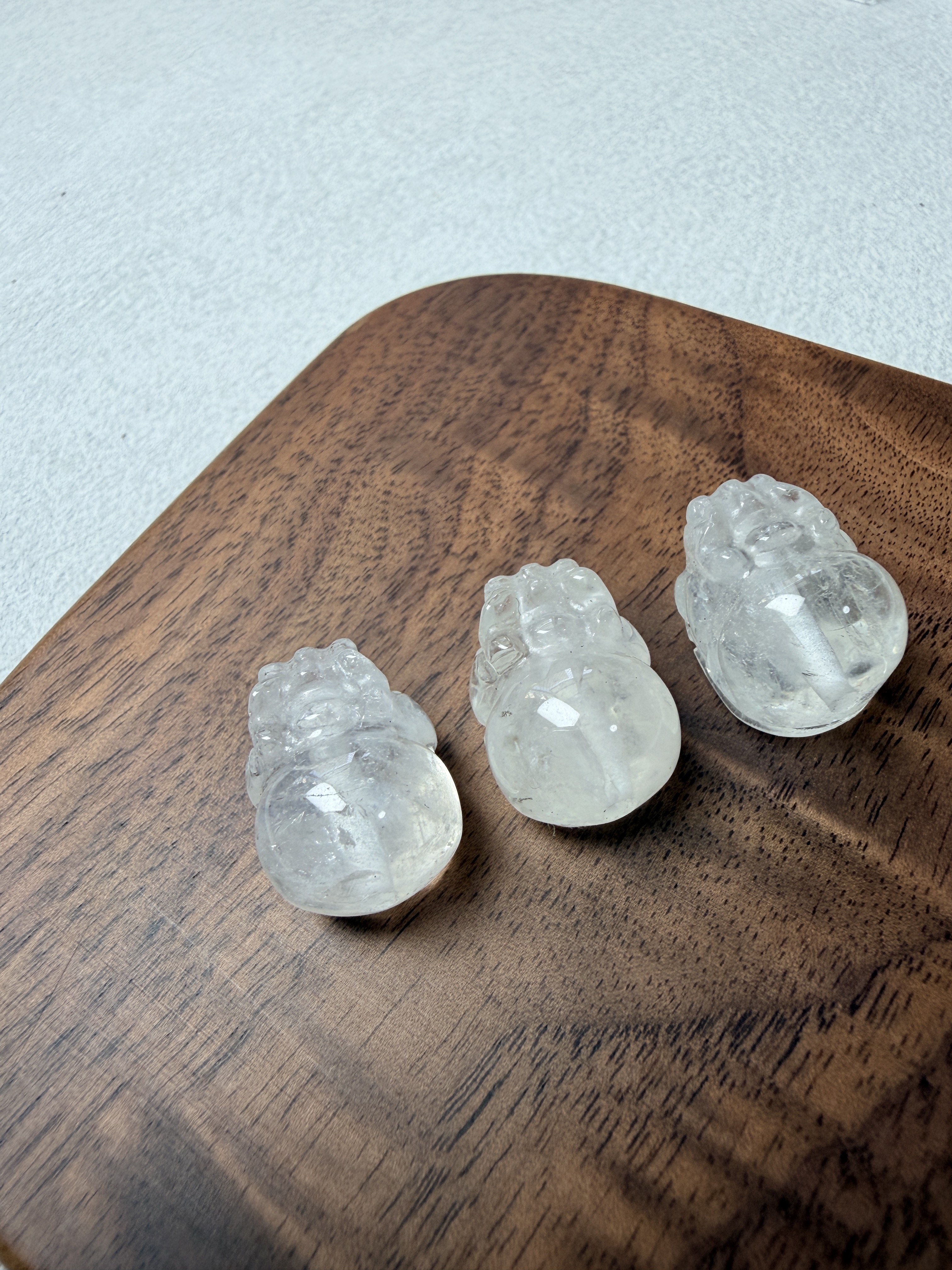 貔貅 白幽靈 雕刻件 DIY通孔 ｜淨化 招財