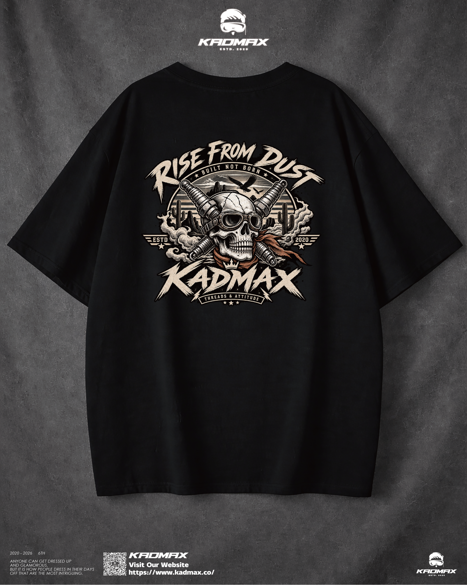 KADMAX大尺碼-黃沙鐵騎短袖TEE〈KMSS2631〉