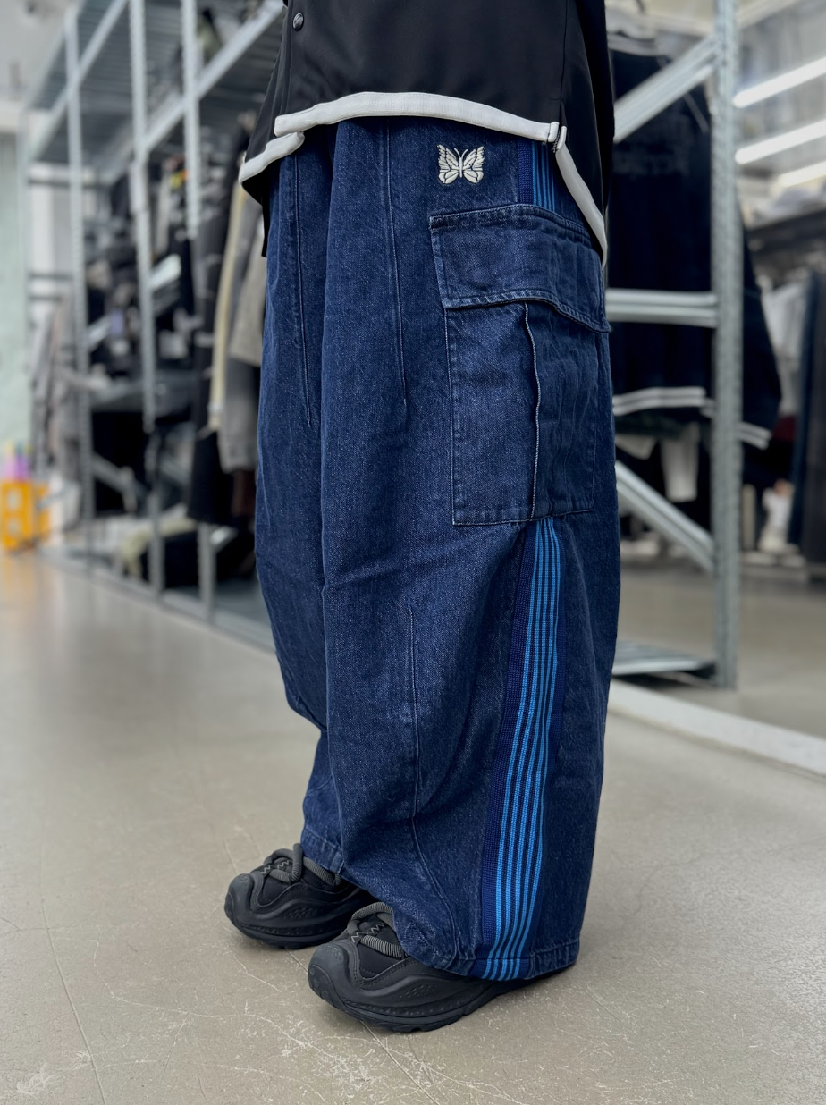 Needles × Hummingbirds'hill H.D. Track Pant BDU - 12oz Washed Denim