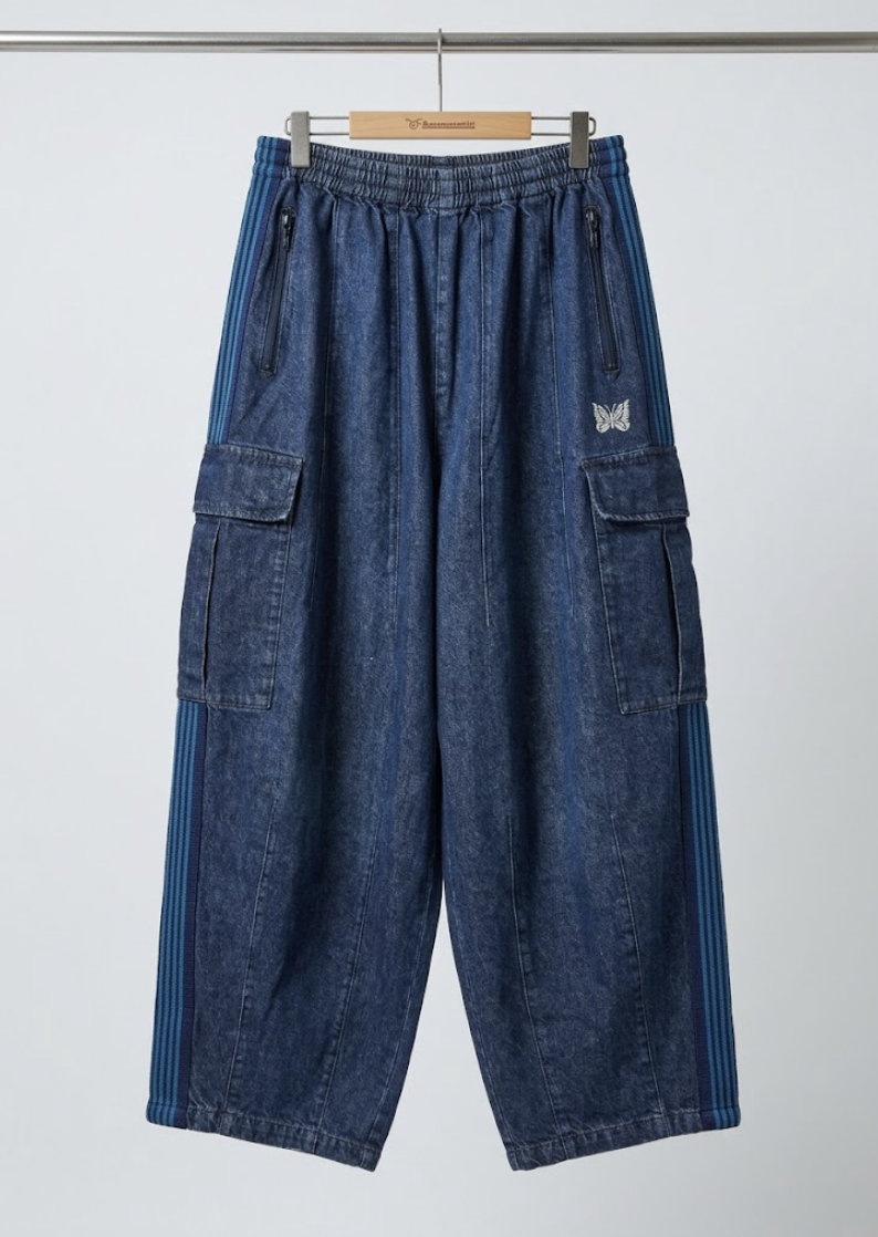 Needles × Hummingbirds'hill H.D. Track Pant BDU - 12oz Washed Denim
