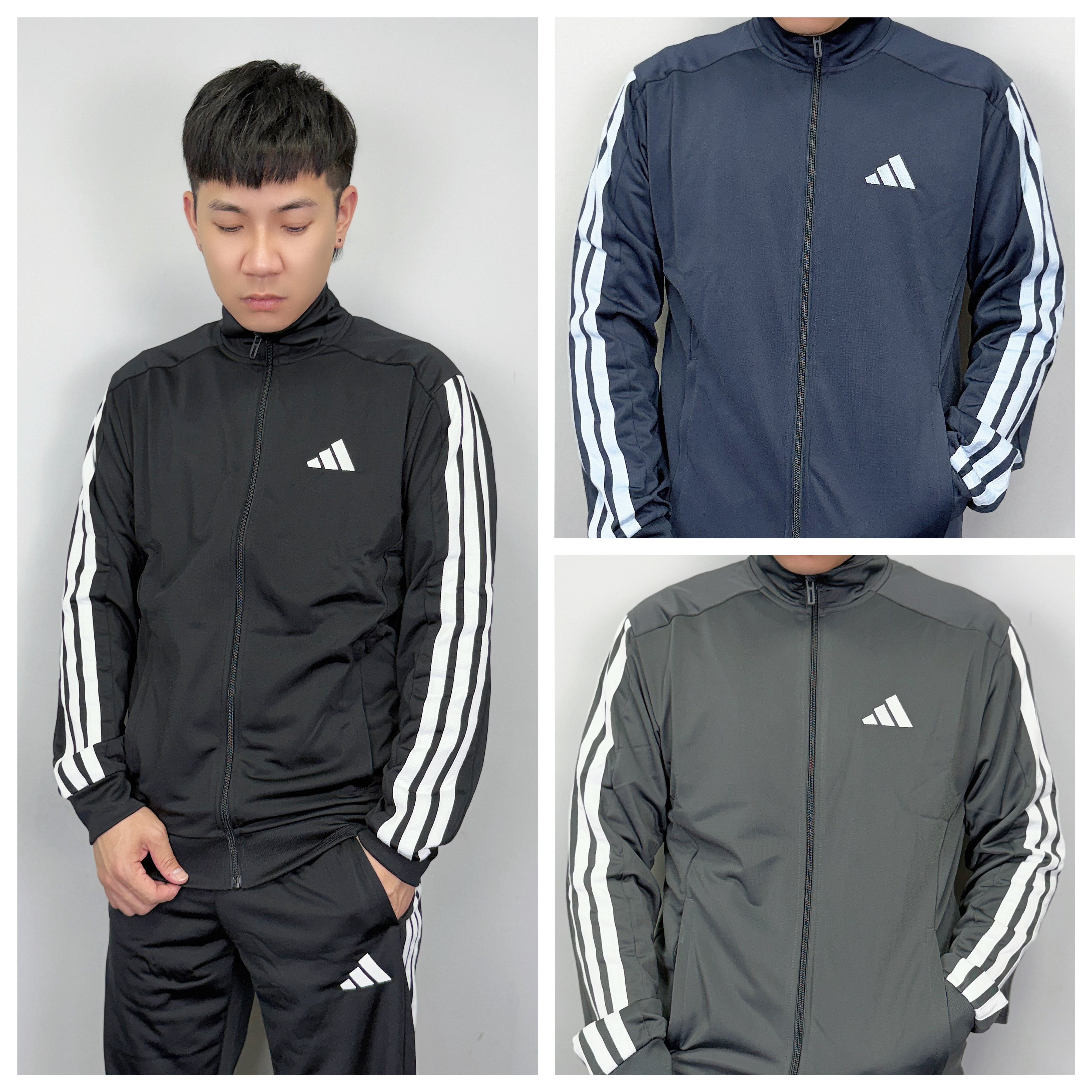 Adidas 愛迪達 電繡三線標 運動外套 立領外套