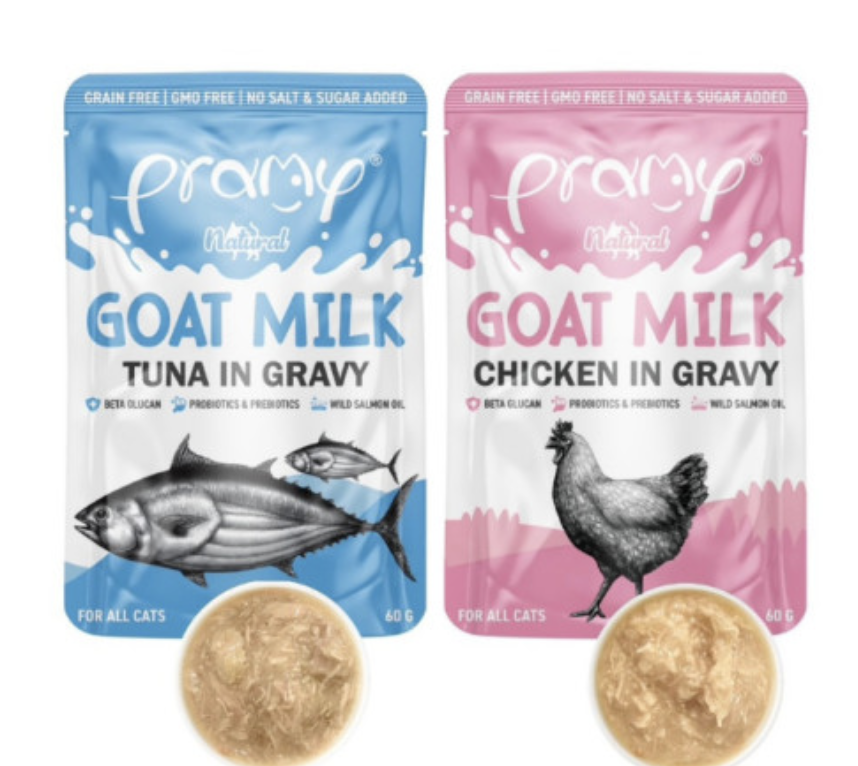 Pramy｜滅菌山羊奶系列（肉汁）貓濕包 60g