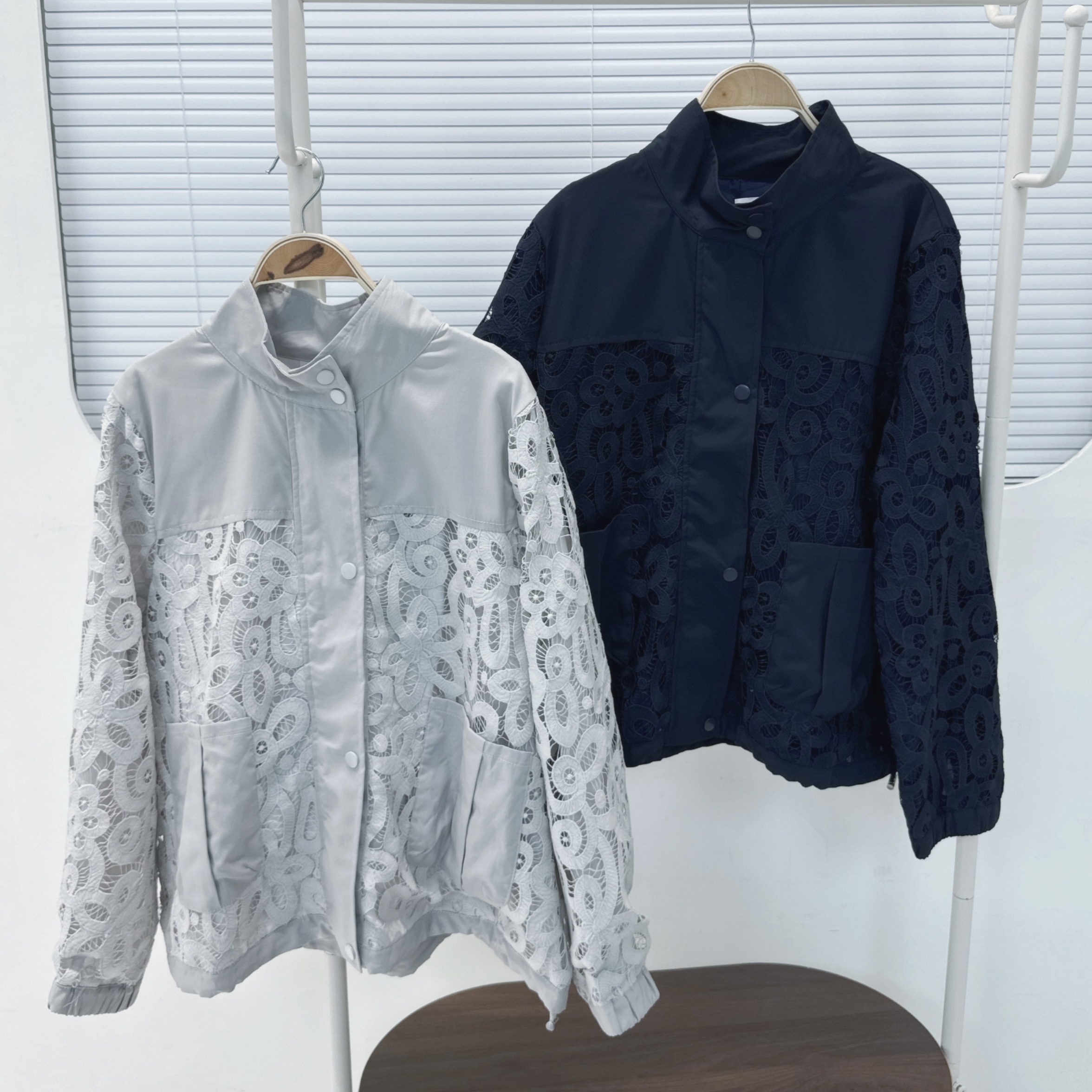 【廠家制】拼通花拉鏈外套 (K14-K15)