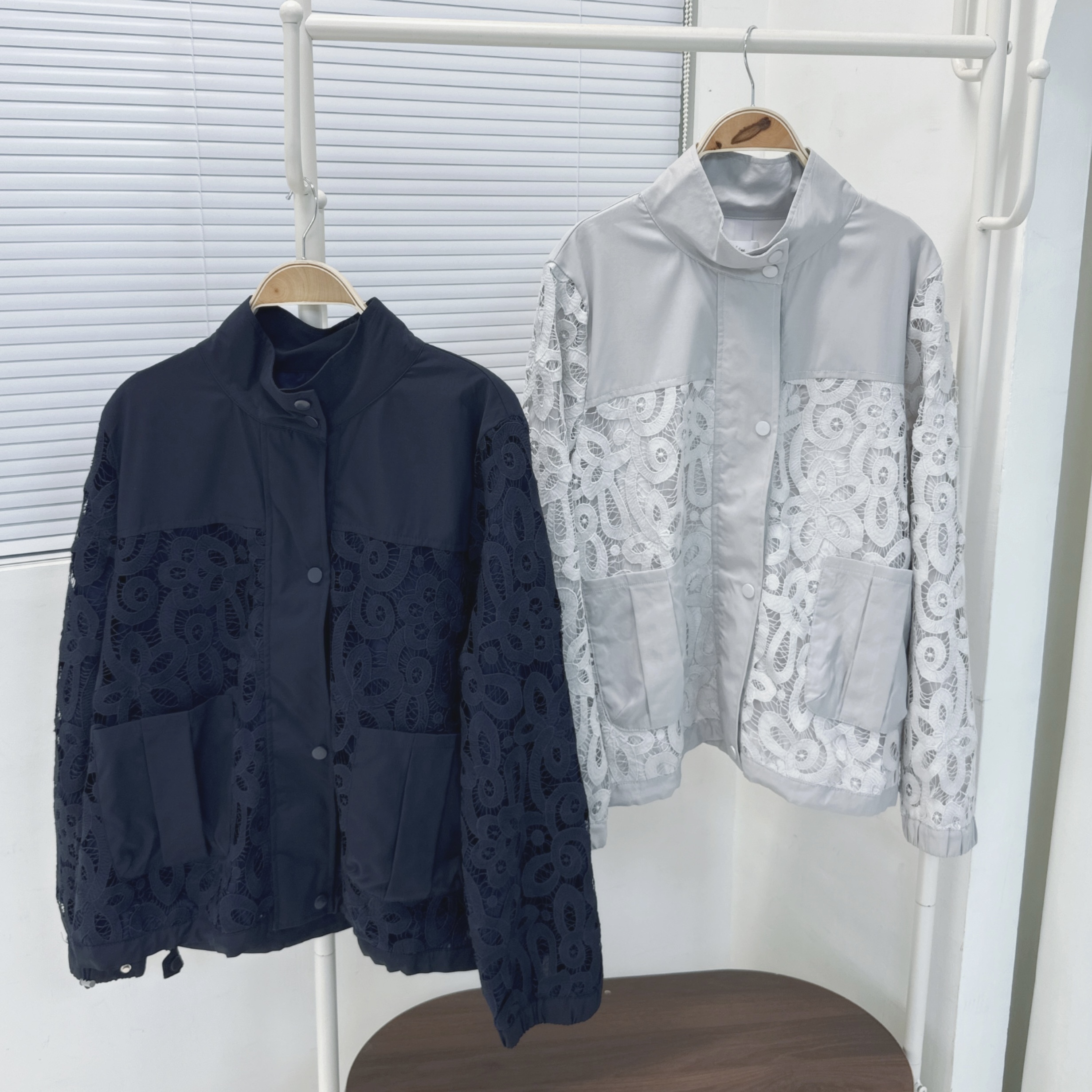 【廠家制】拼通花拉鏈外套 (K14-K15)