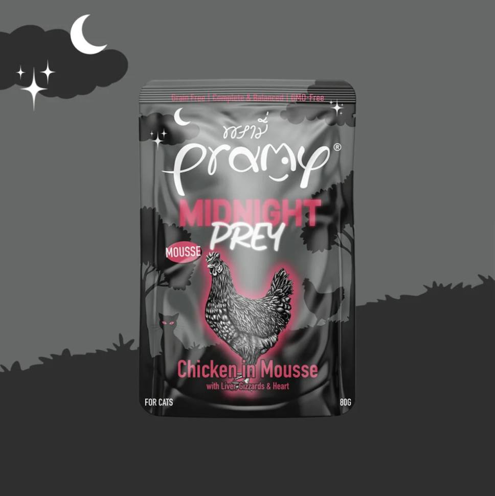 Pramy｜午夜饗宴系列（慕絲）貓主食餐包 80g