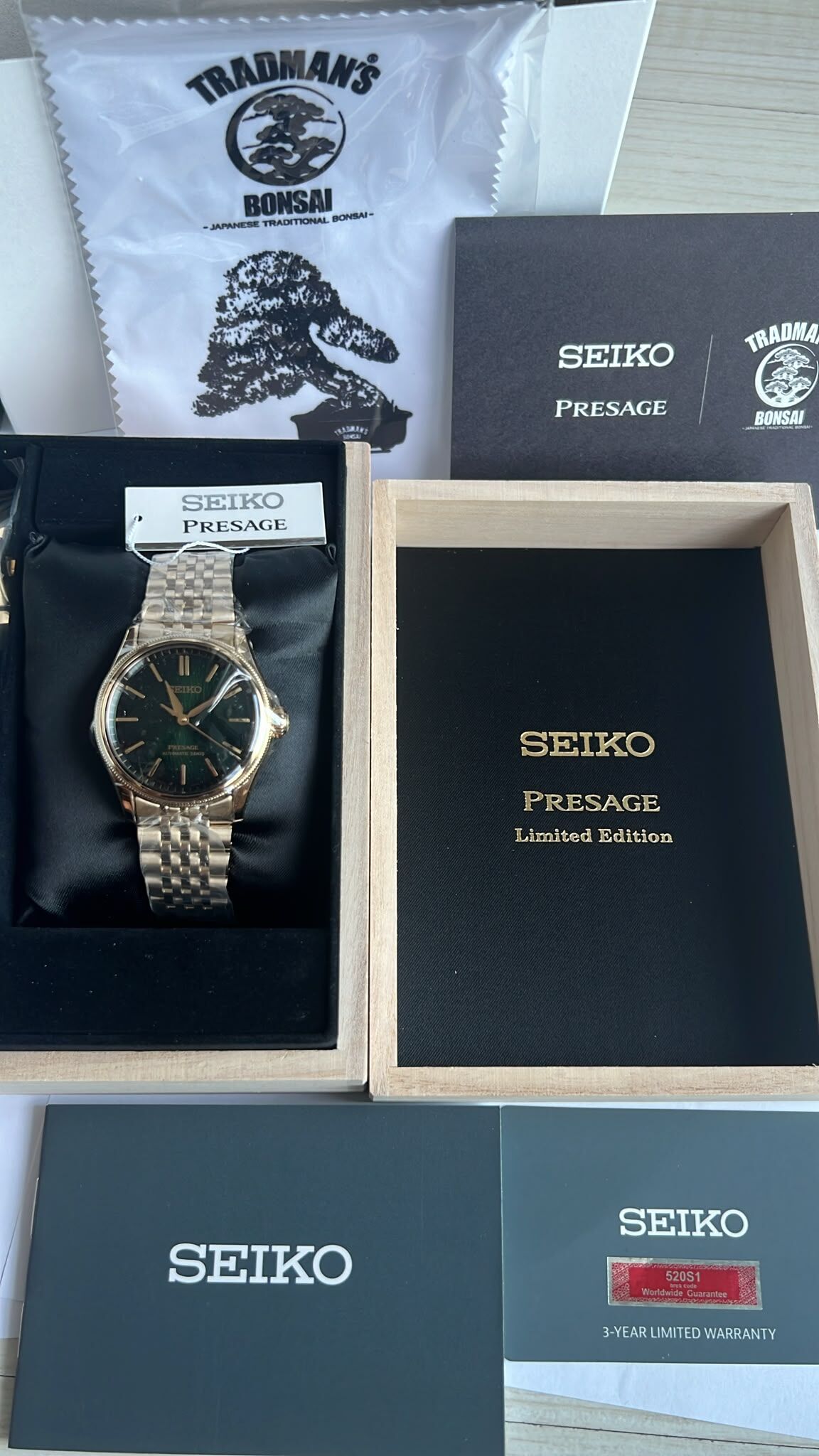 Seiko Presage Automatic Classic Series x Tradman’s Bonsai Limited Edition HCC009J HCC009 經典系列 x Tradman's Bonsai 限量版 自動機械錶 38mm 腕錶