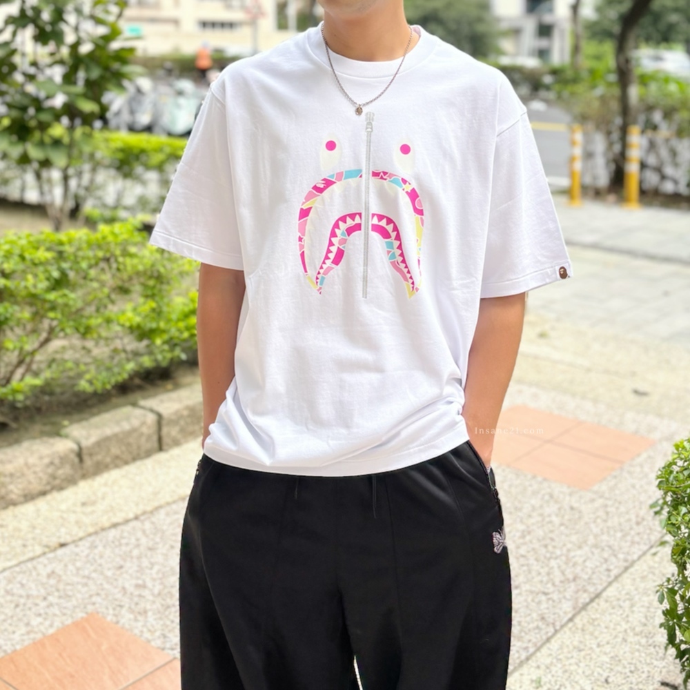 A BATHING APE 流星迷彩 繽紛色彩 鯊魚臉 短袖