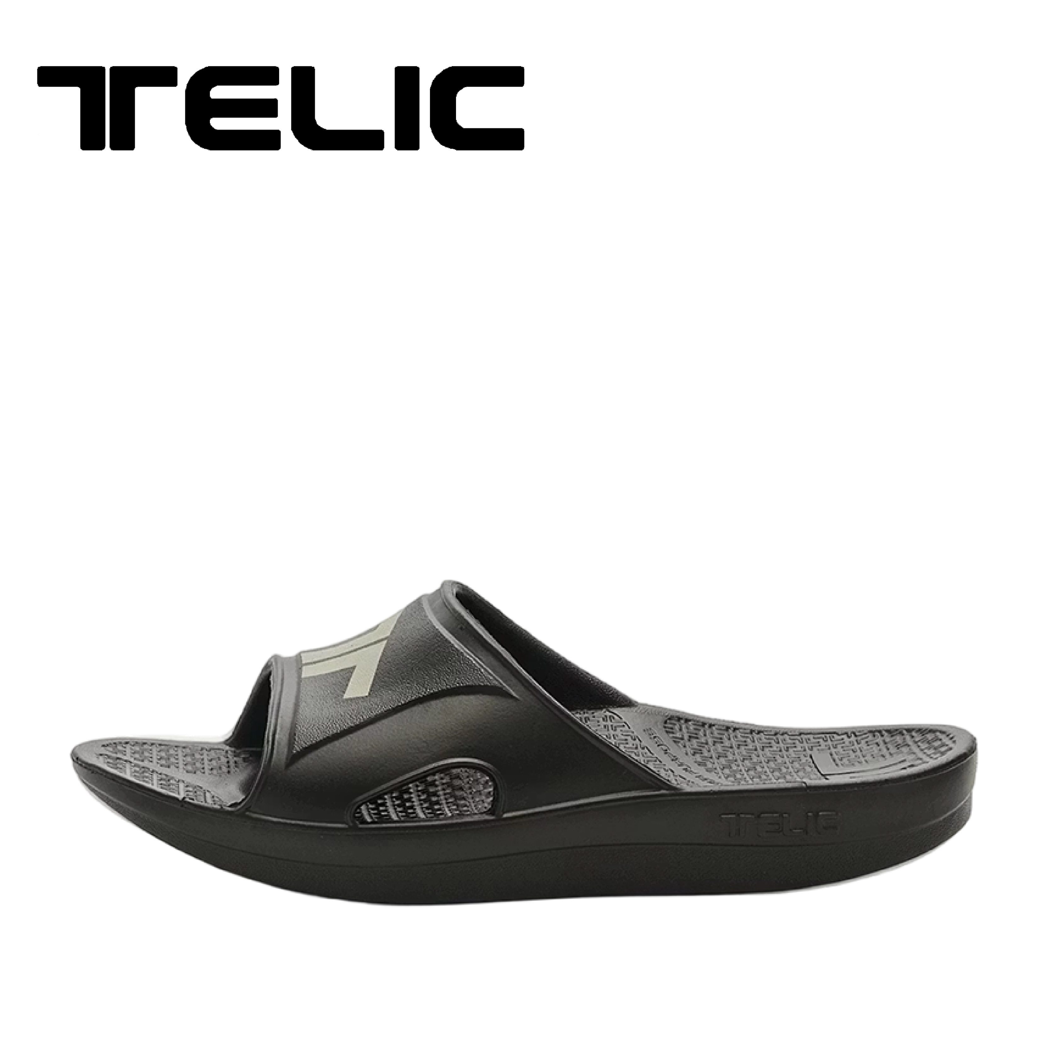 Telic 美國 SiliComfy® Recharge 彈力運動拖 (午夜黑色) *30TC20150