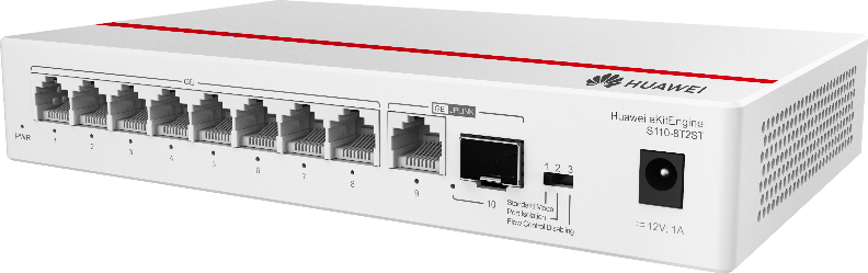 Huawei eKit S110-8T2ST 8埠千兆非網管交換機｜無風扇設計｜Gigabit Switch