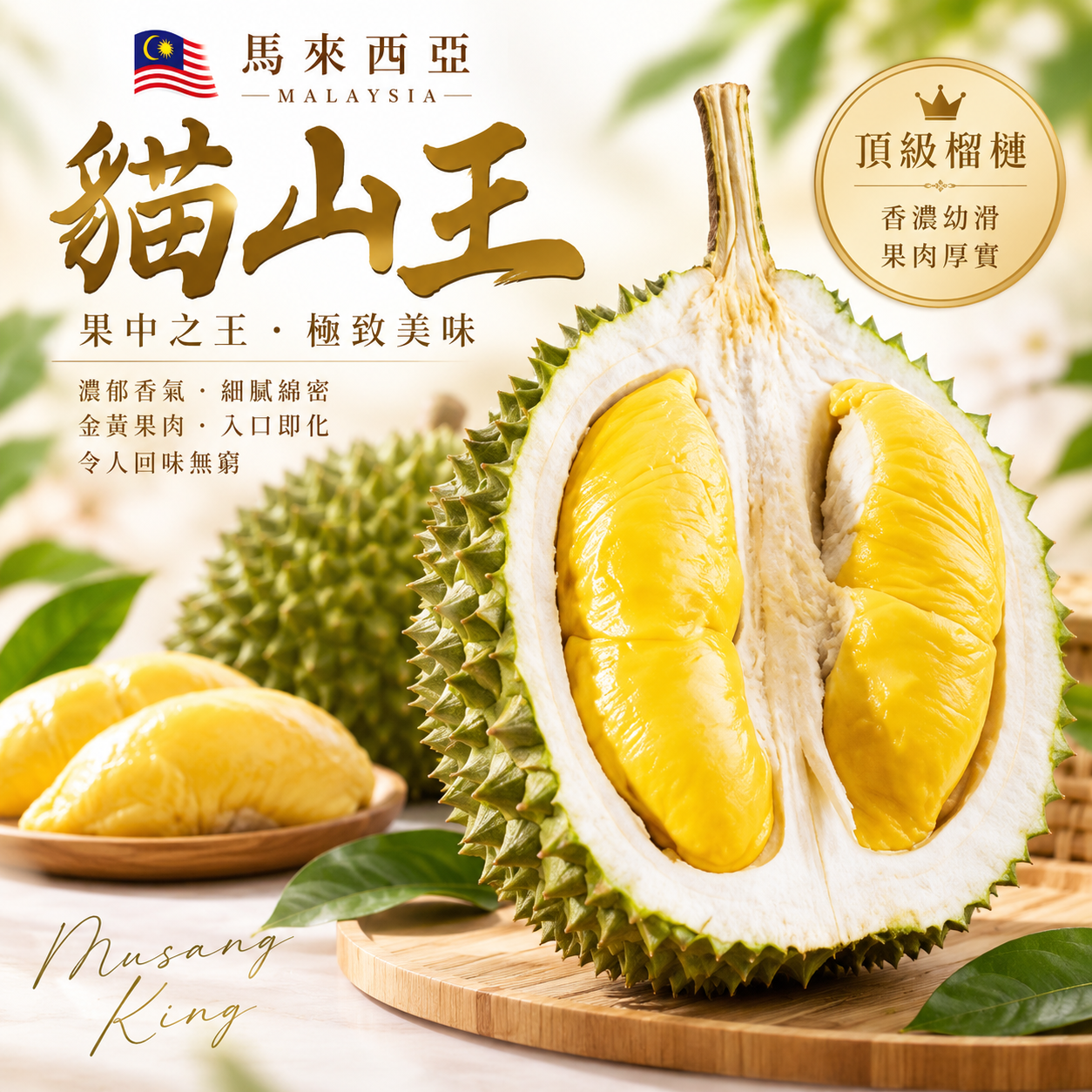 馬來西亞貓山王榴槤(約5-6磅)