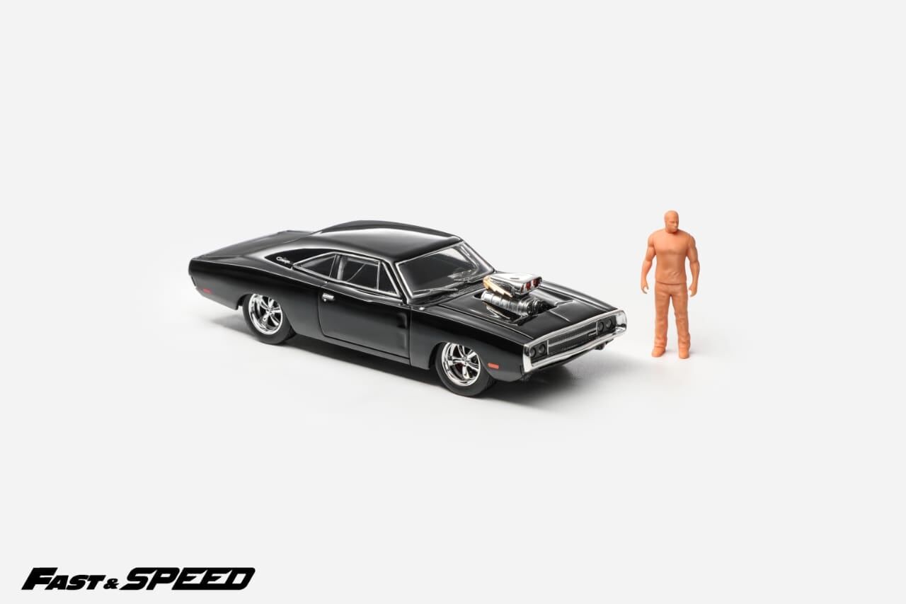 預訂:1/64 Fast & Speed Dodge Charger R/T Black with Unpainted Figurine (FSDCBK )