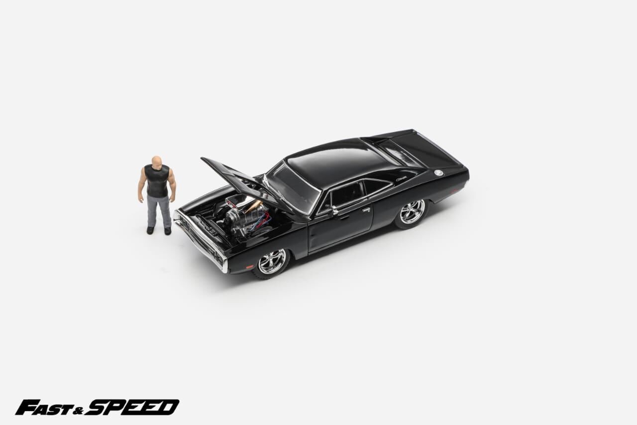 預訂:1/64 Fast & Speed Dodge Charger R/T Black with Pre-coloured Figurine (FSDCBKC )