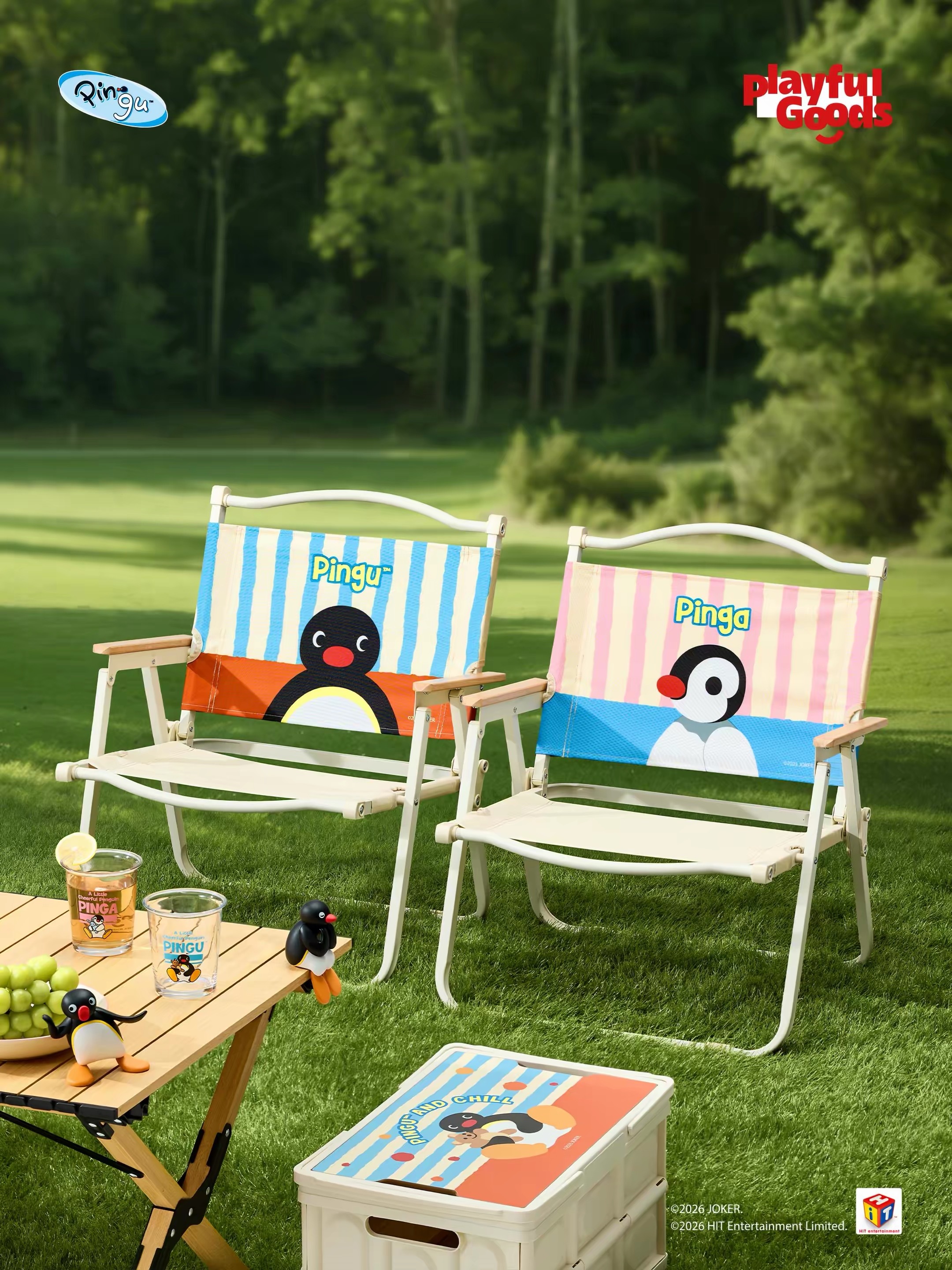 PINGU 企鵝家族 正版授權 露營椅 折疊椅 椅子 / 現貨
