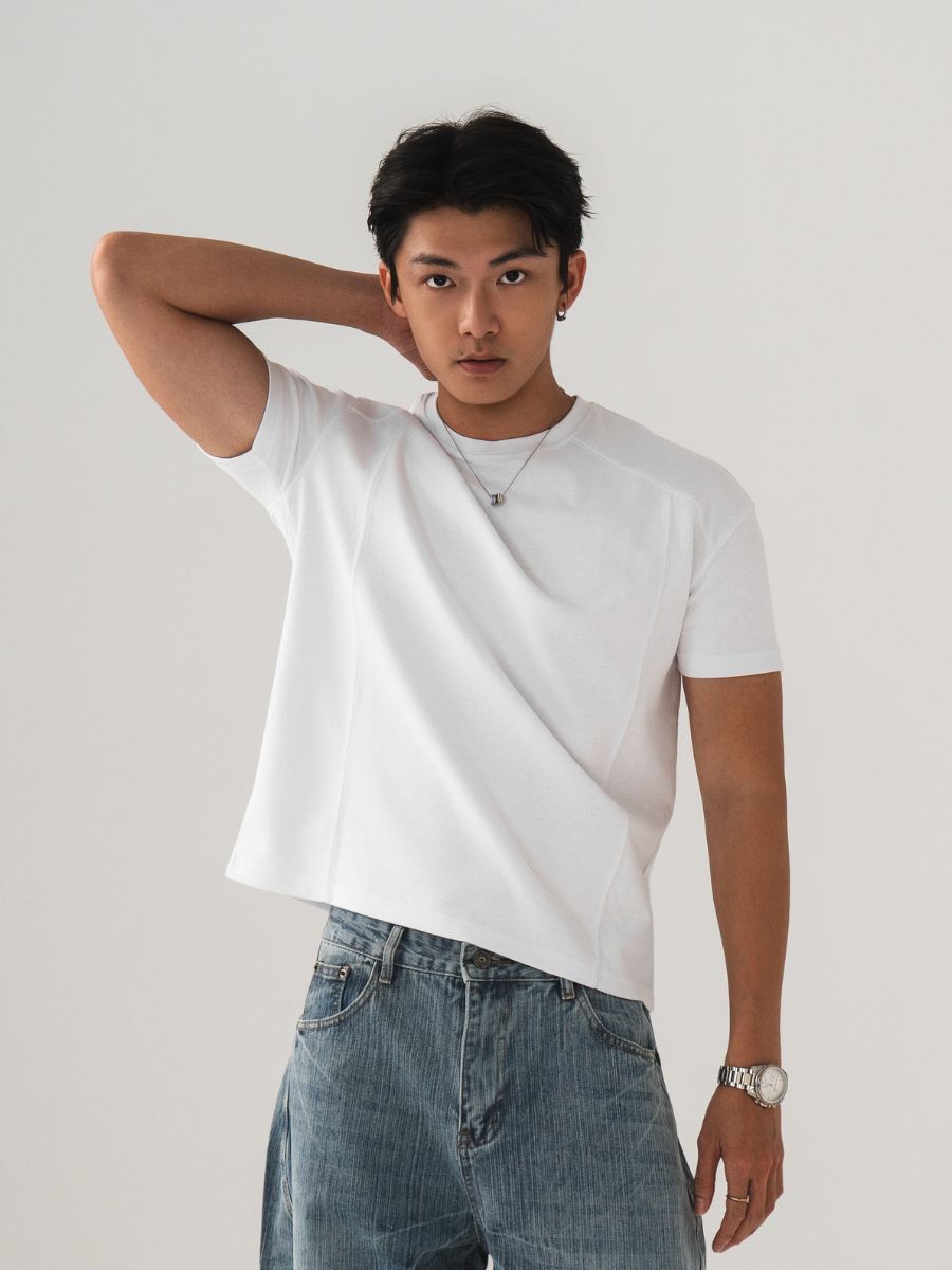 RAGLAN CURVED-SEAM FITTED TEE / OST-14