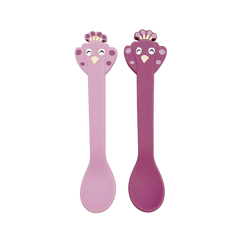 trixie 動物造型矽膠湯匙2入組-漫舞孔雀