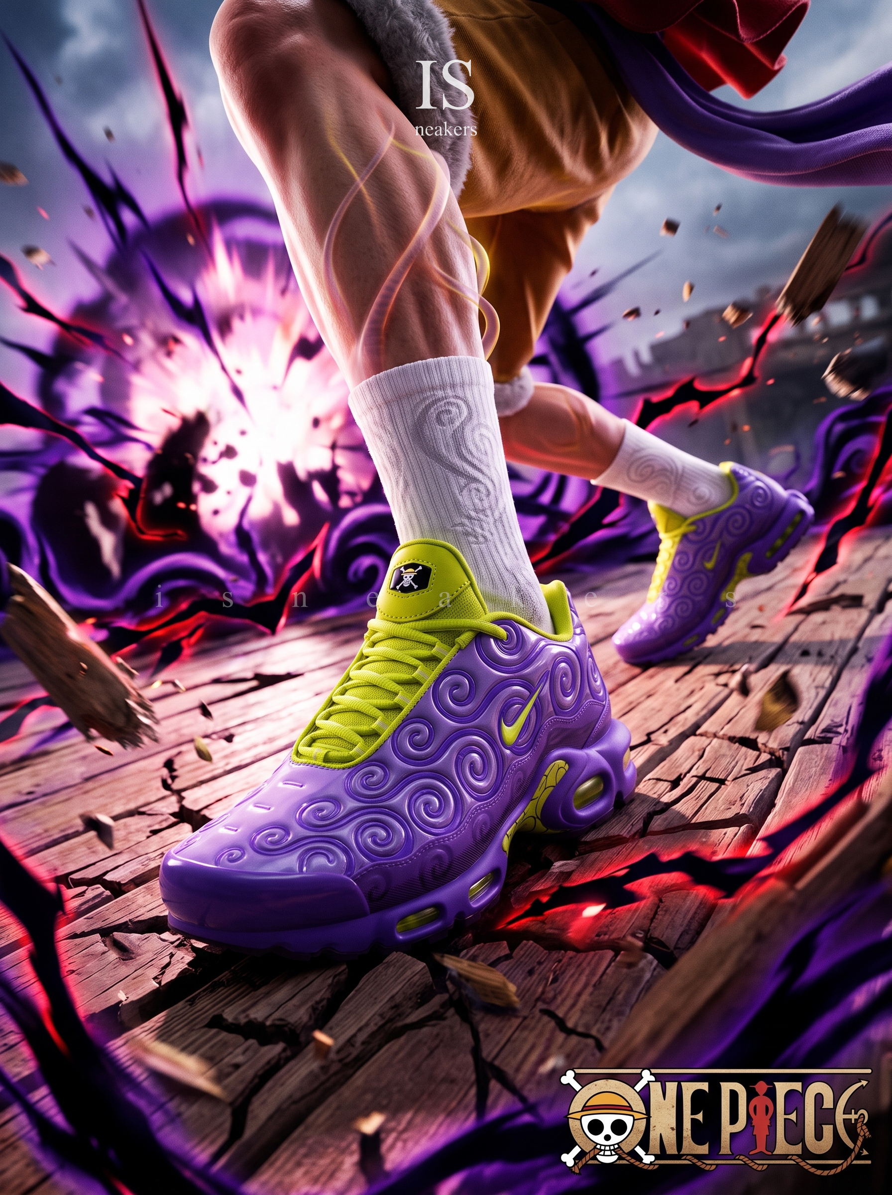 iSNEAKERS｜One Piece x Nike Air Max Plus "Gomu Gomu" 橡膠果實 海賊王聯名 IR0968-500