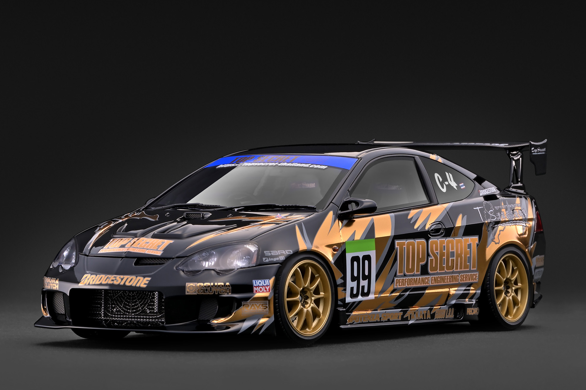 預訂 (訂金$300) (預訂價$2250) :1/18 IG Top Secret INTEGRA (DC5) Black (IG4056)