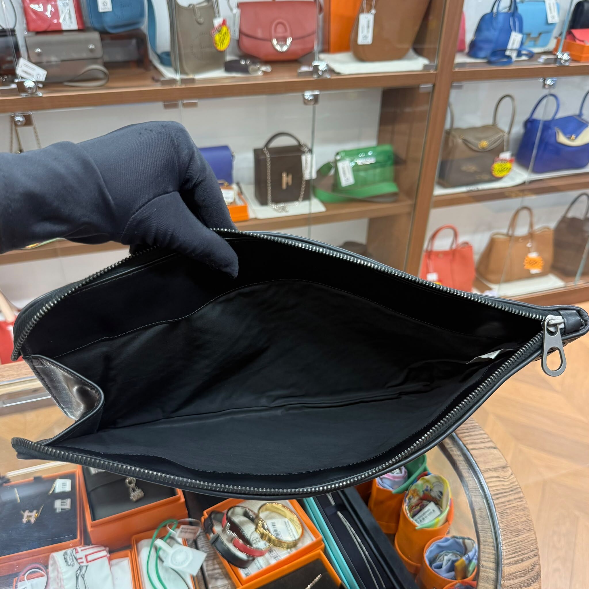 95%NEW USED BOTTEGA VENETA CLUTCH LAMBSKIN 黑色編織小羊皮 #BV #手拿包 #文件包