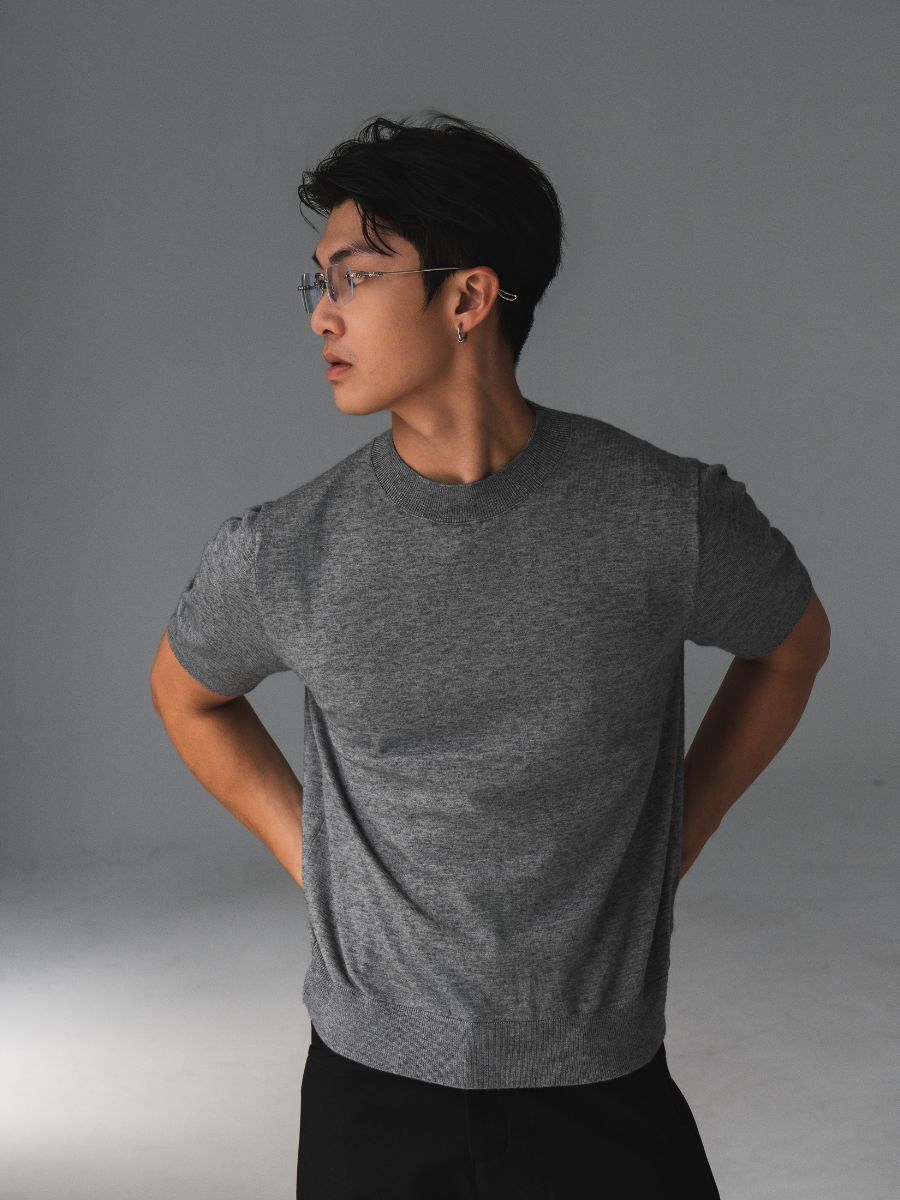 KNITTED CREW NECK TEE / OST-11