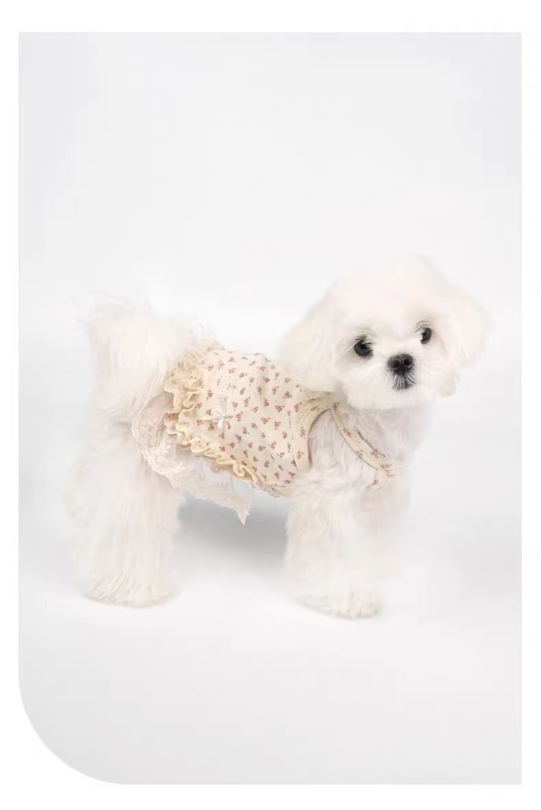 UN TOU TOU BEIGE FLORAL DRESS