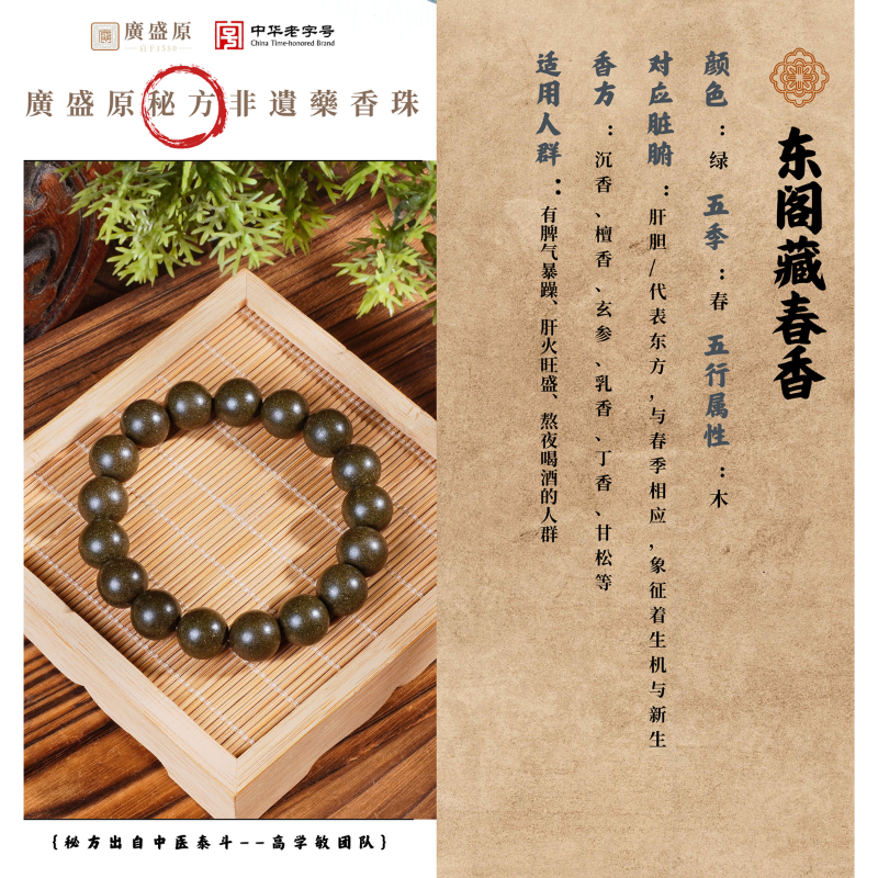 BRA-JJG0907-010 東閣藏春手串-綠(護肝)手串12mm (A10)