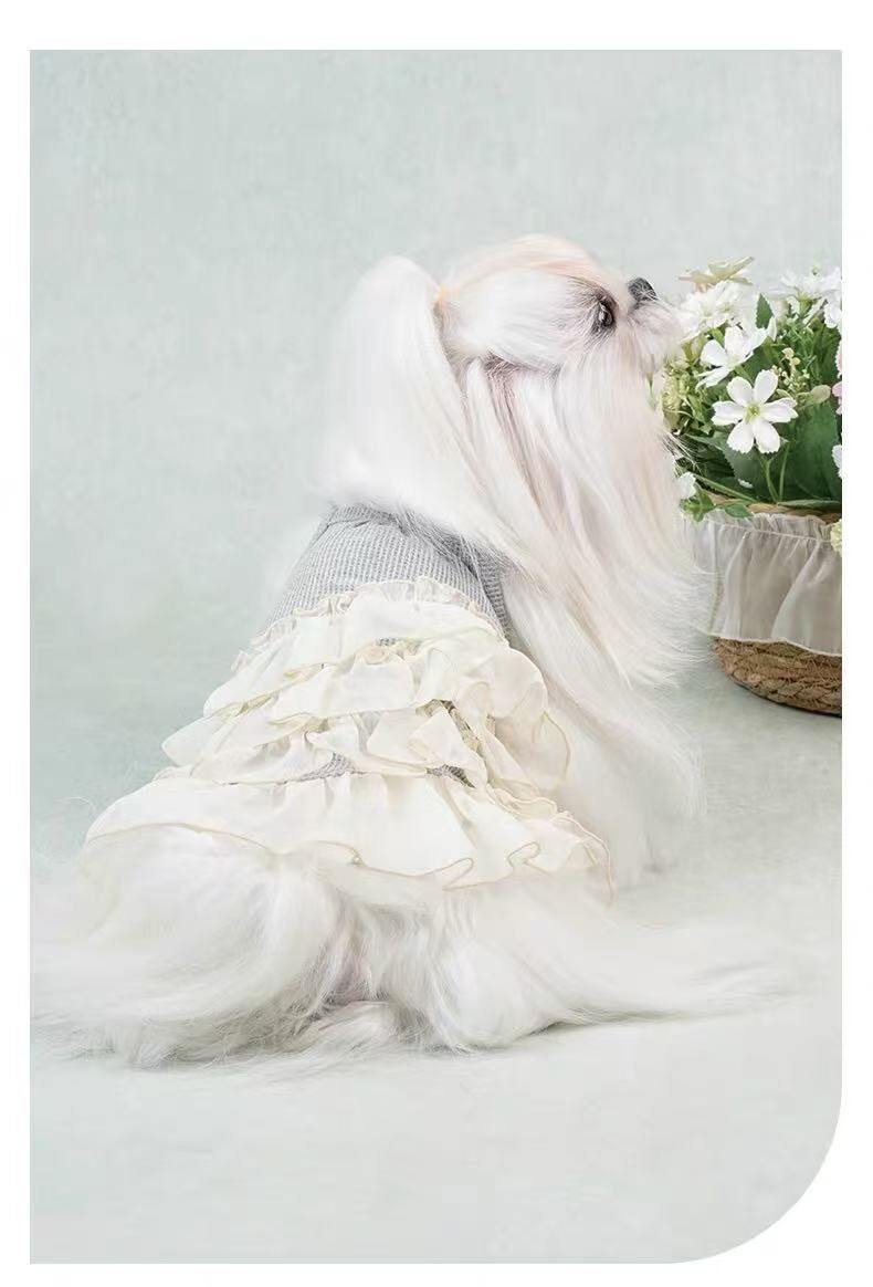UN TOU TOU RUFFLE CAMISOLE DRESS