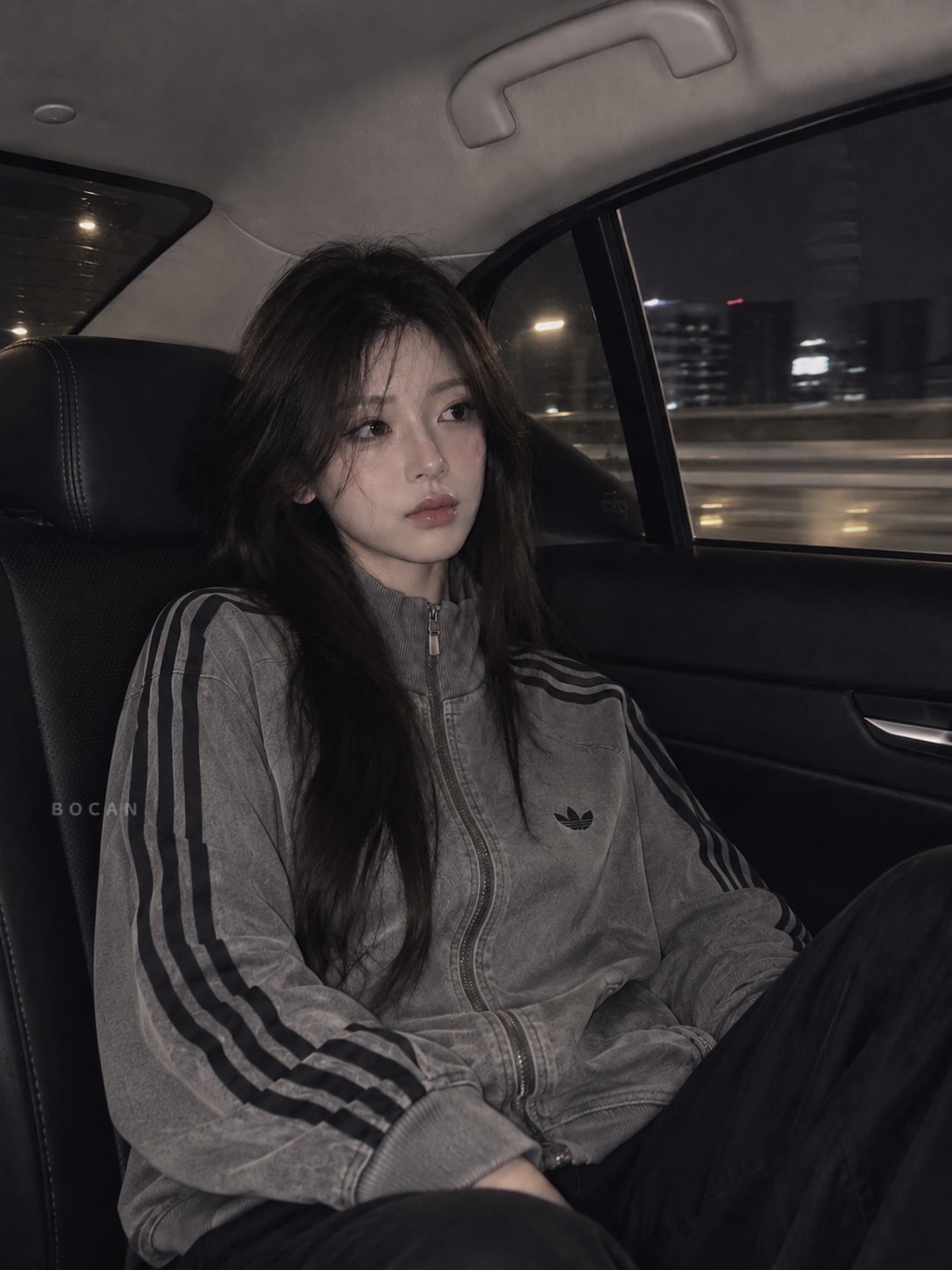 ADIDAS ORIGINALS 短版 水洗黑 牛仔外套