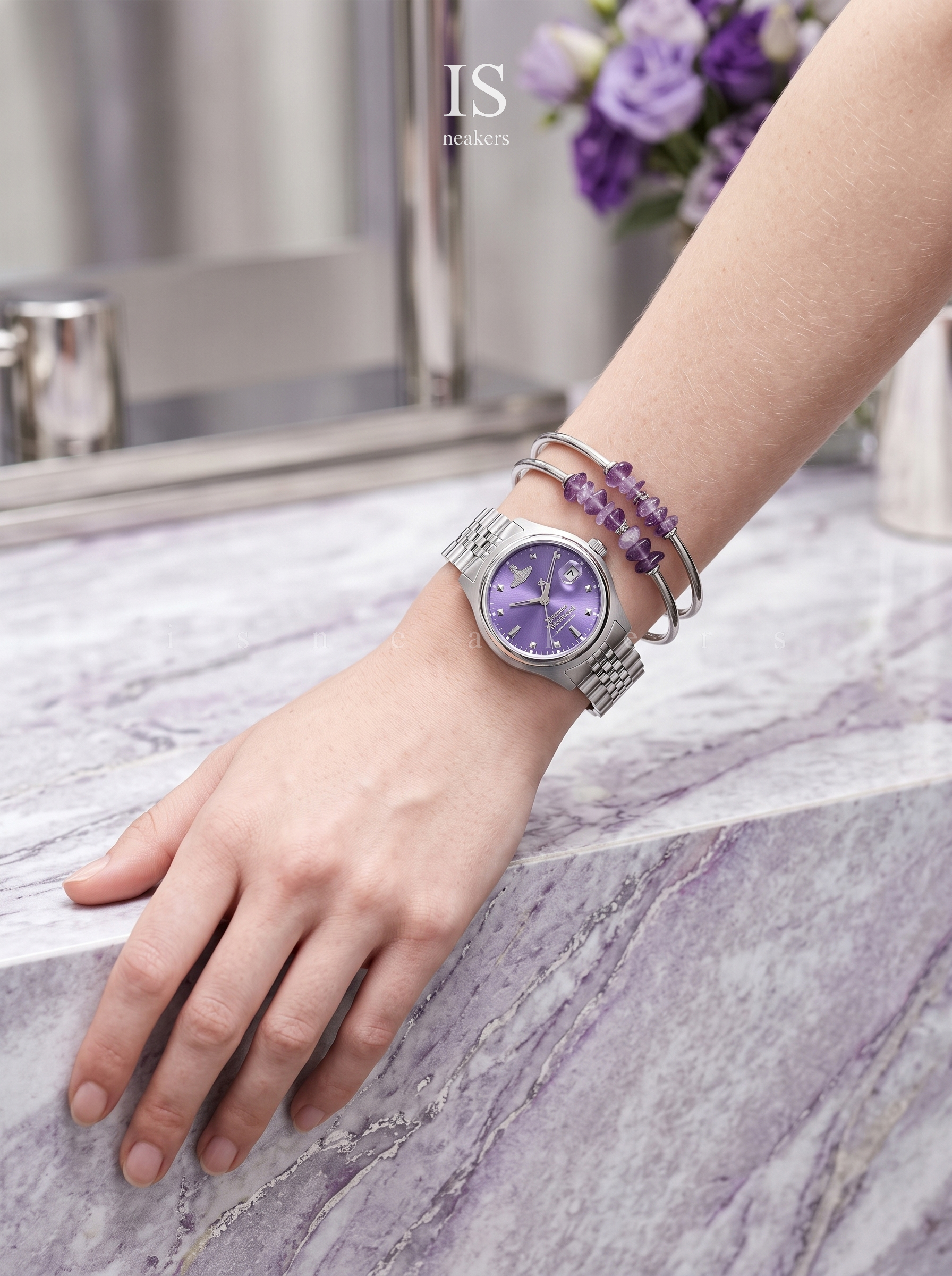 iSNEAKERS｜Vivienne Westwood Watch "Silver Purple" 銀紫色 西太后 腕錶DWVV311PPSL
